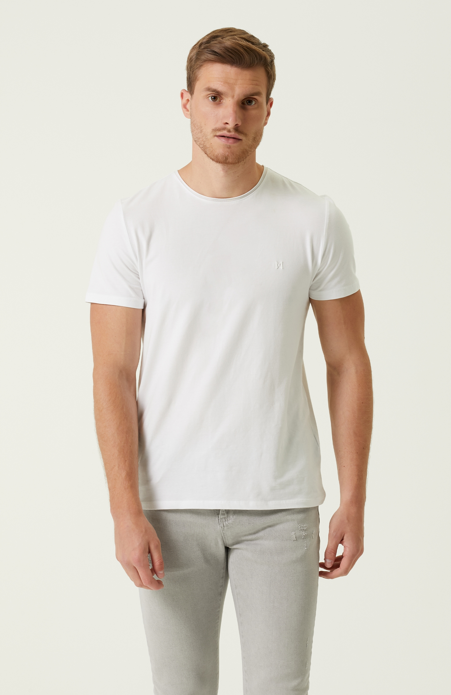 Slim Fit Beyaz T-shirt