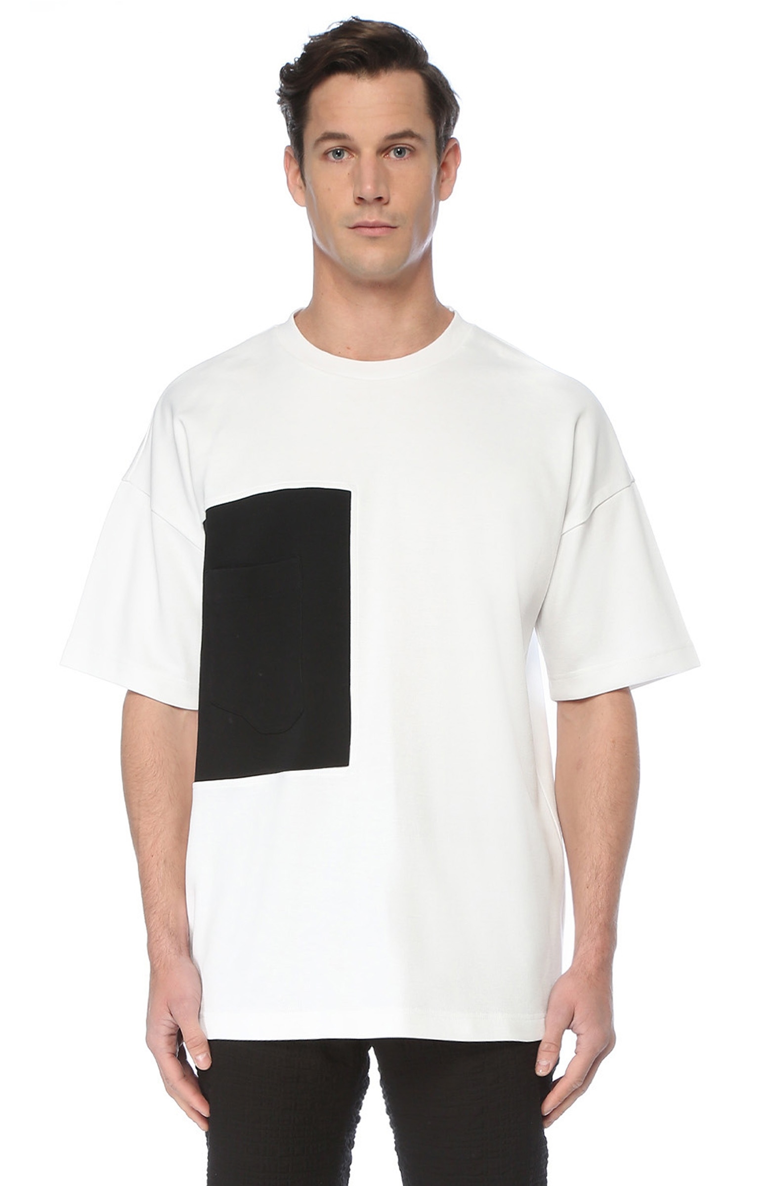 BJK x NetWork Beyaz Kontrast Cepli T-shirt