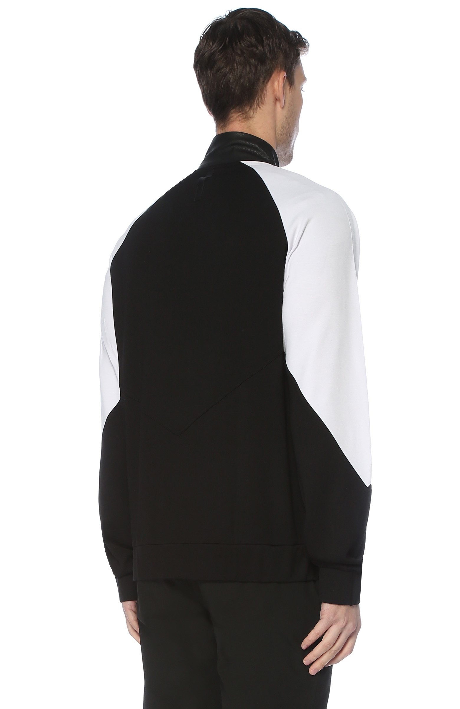 BJK x NetWork Siyah Beyaz Yakası Fermuarlı Sweatshirt