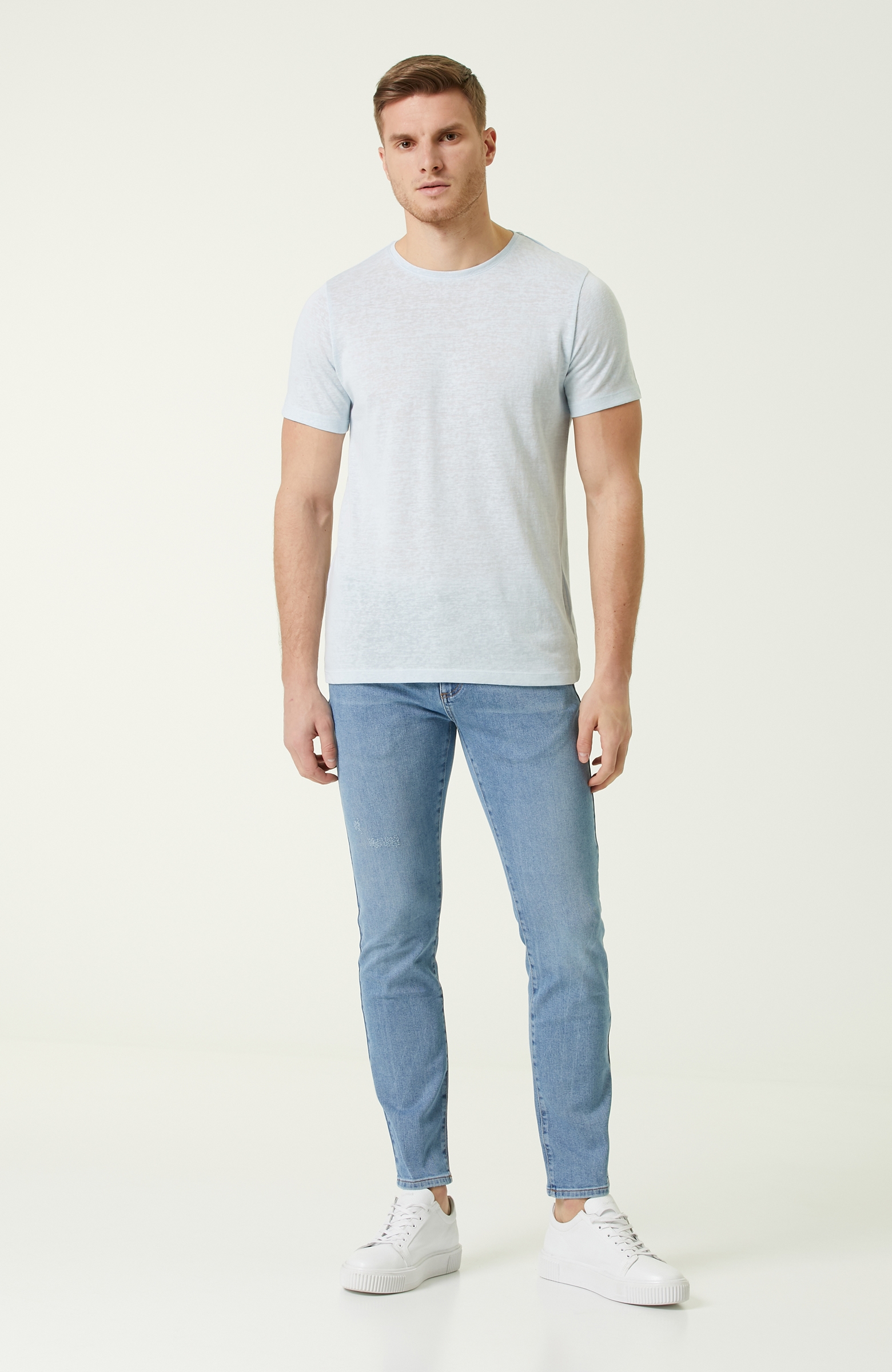 Slim Fit Mavi T-shirt