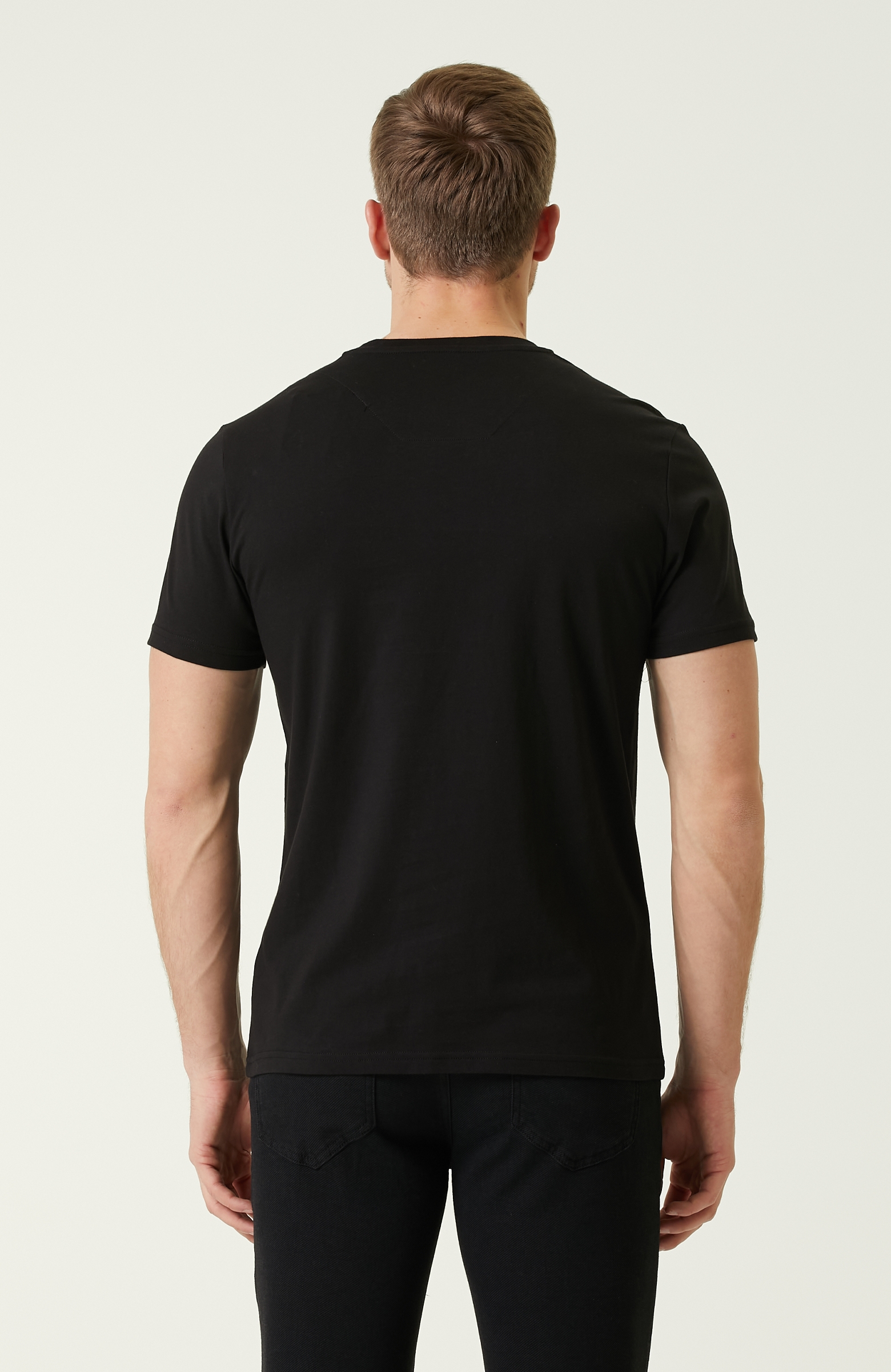 Slim Fit Siyah T-shirt