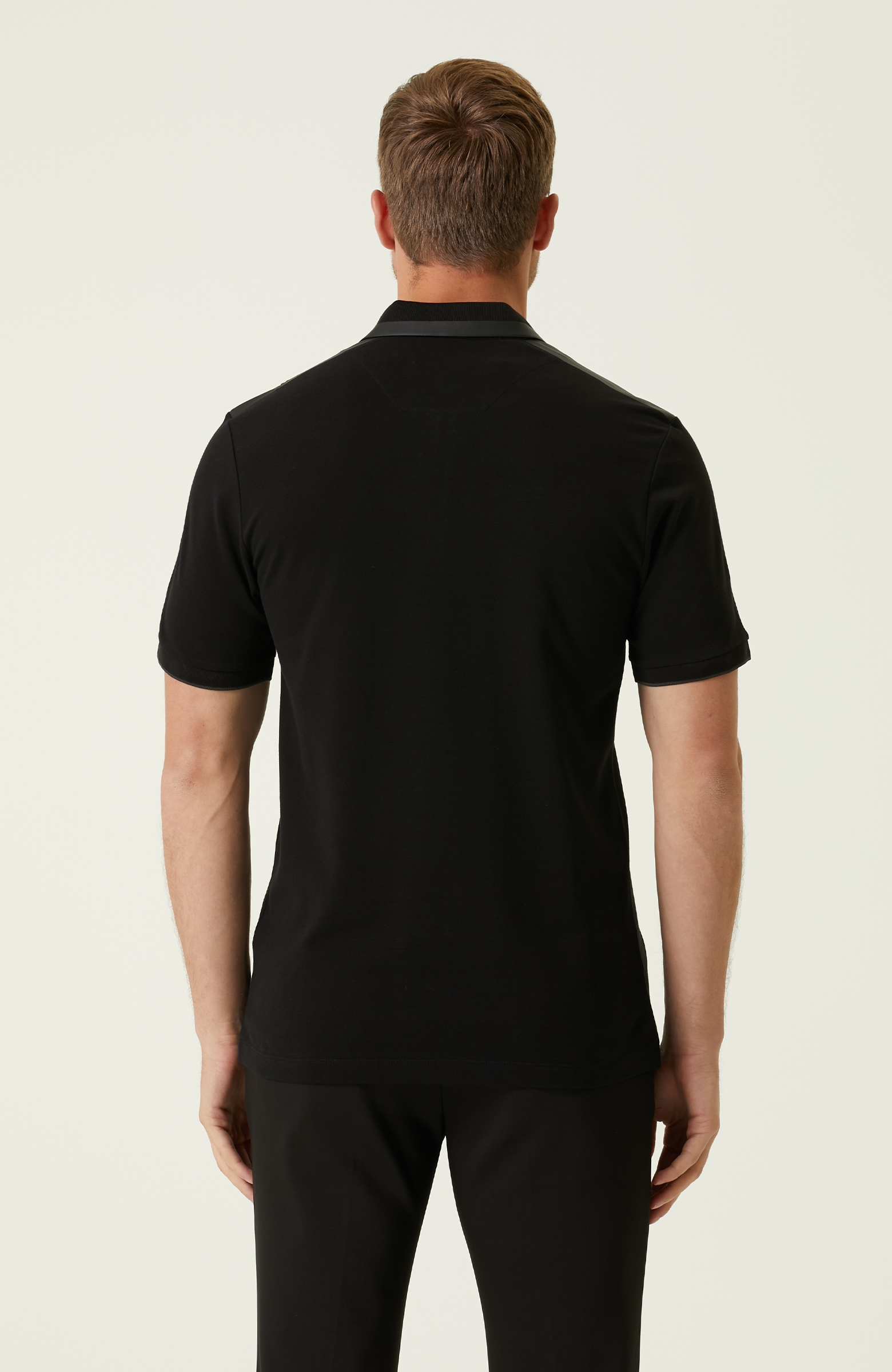 Slim fit Siyah Polo Yaka T-shirt