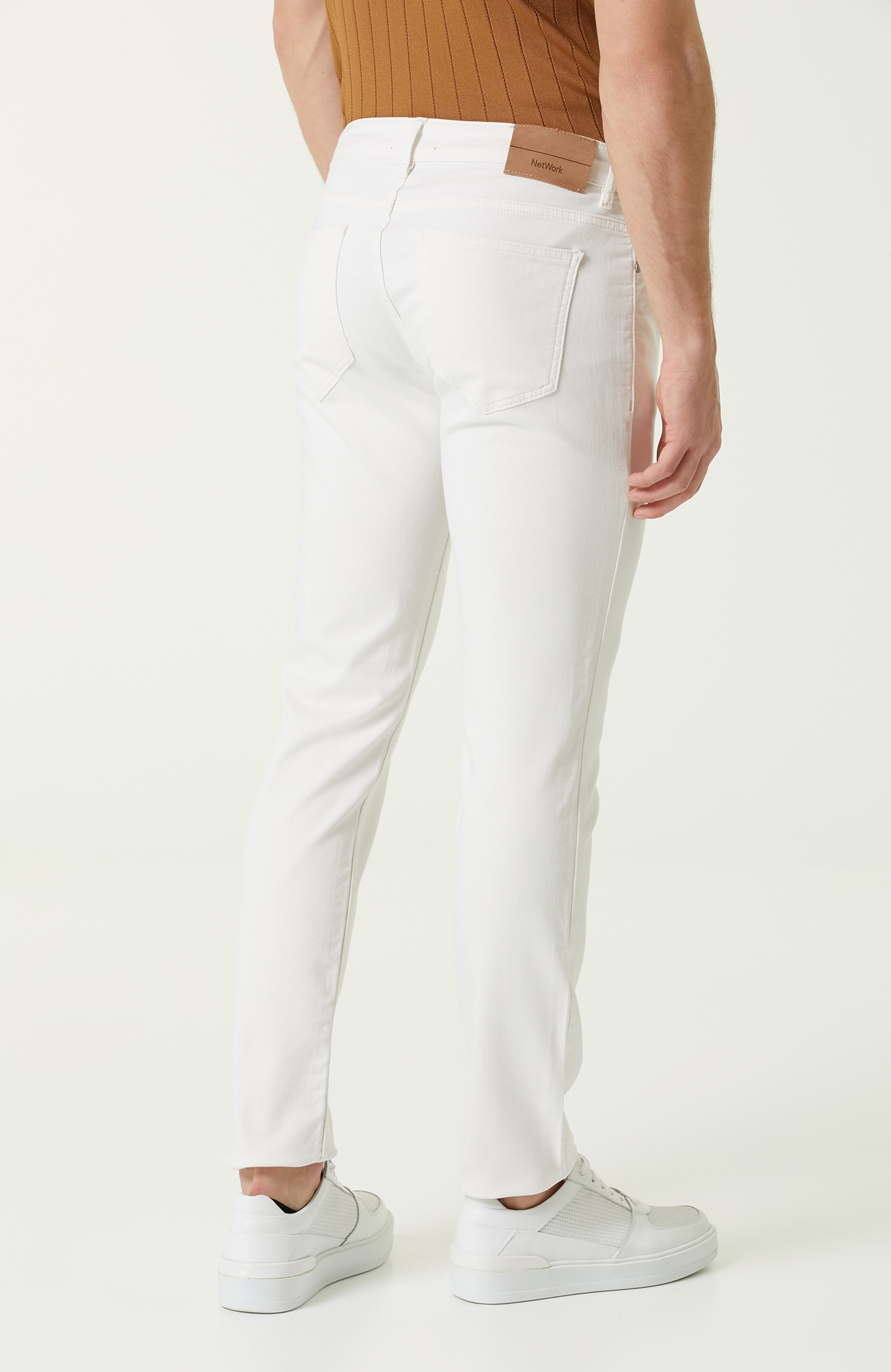 Skinny Fit Beyaz Pantolon
