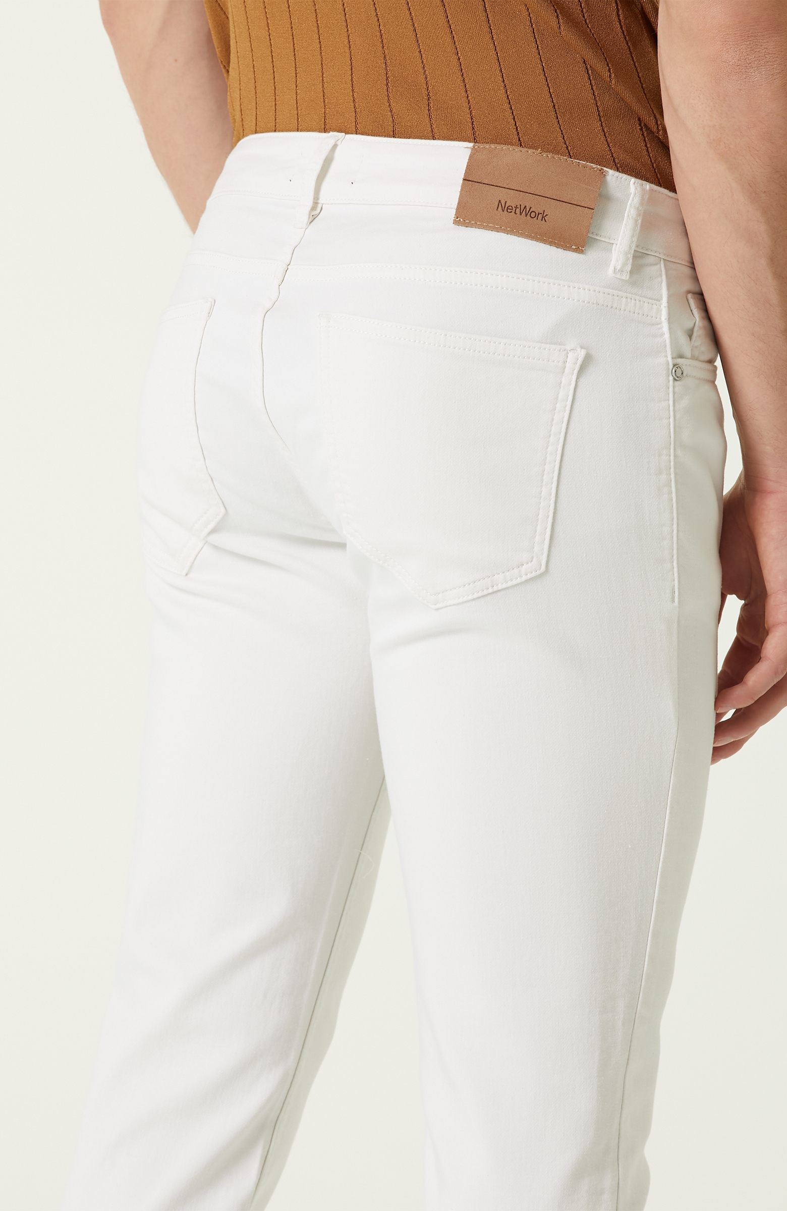 Skinny Fit Beyaz Pantolon
