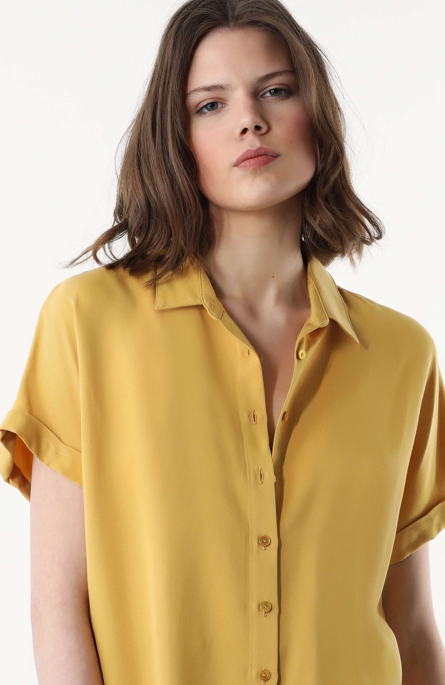 Sarı Kısa Kol Gömlek