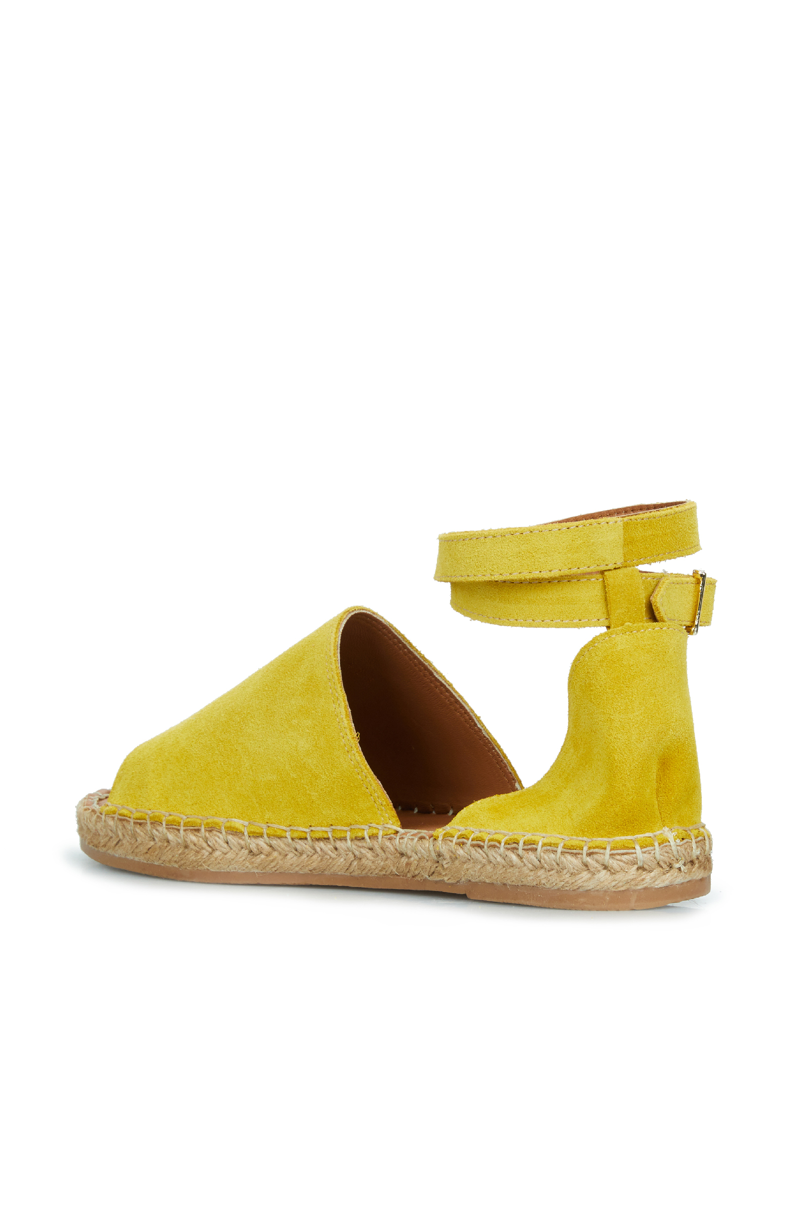 Sarı Hasır Tabanlı Kadın Sandalet -2