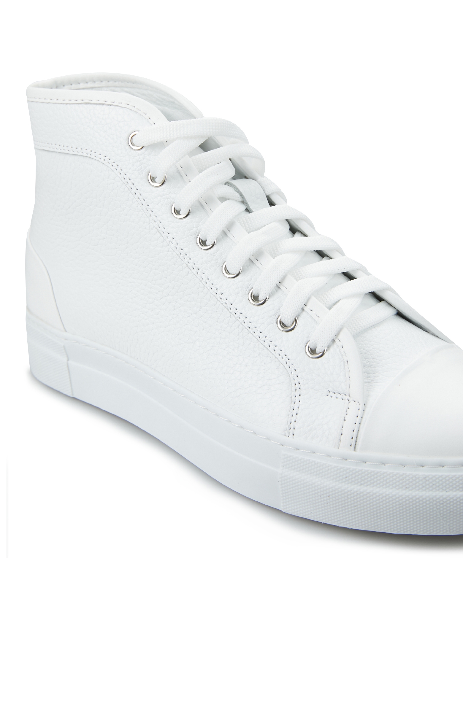 Beyaz Kadın Süet Deri Sneaker