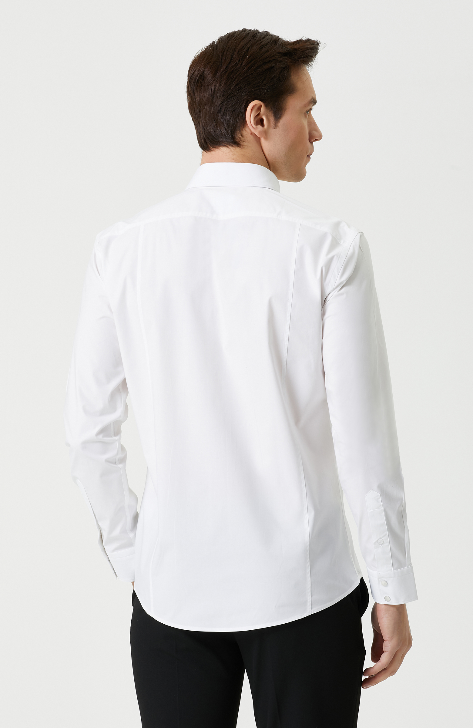 Slim Fit Beyaz Gömlek -4