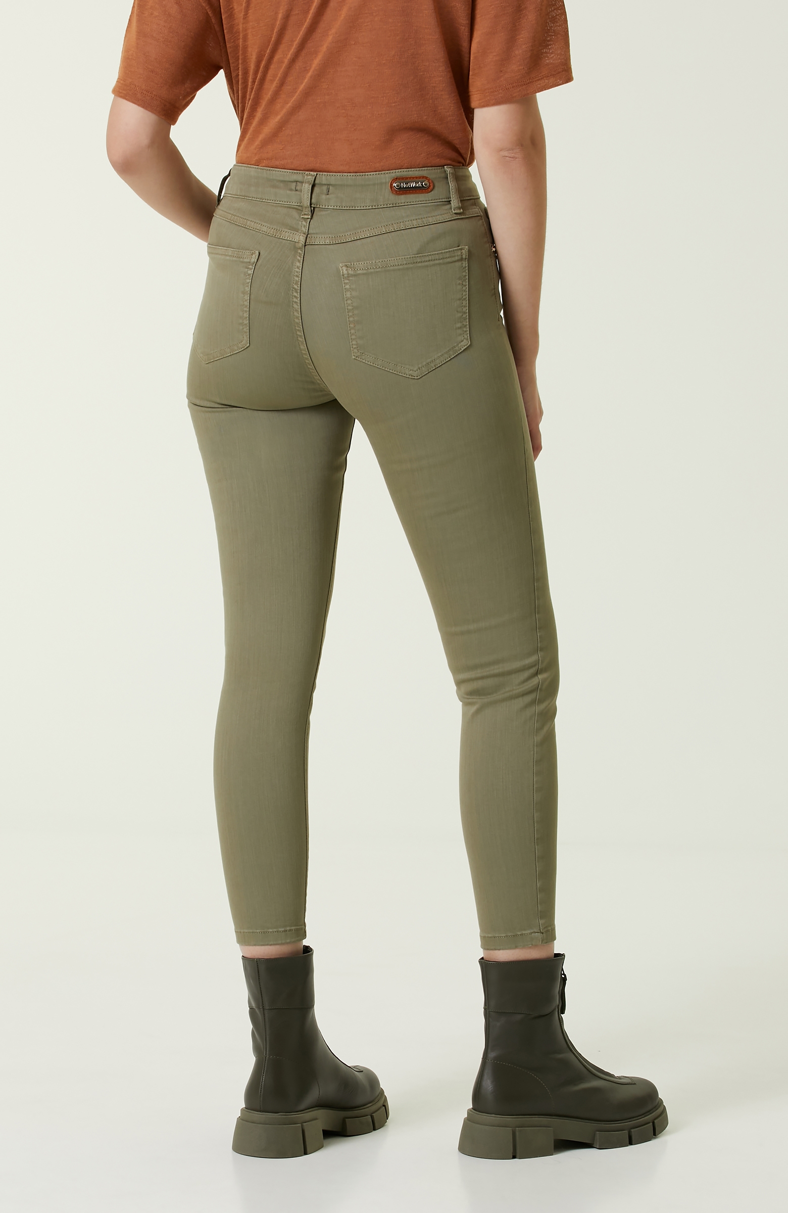 Slim Fit Yeşil Normal Bel Pantolon