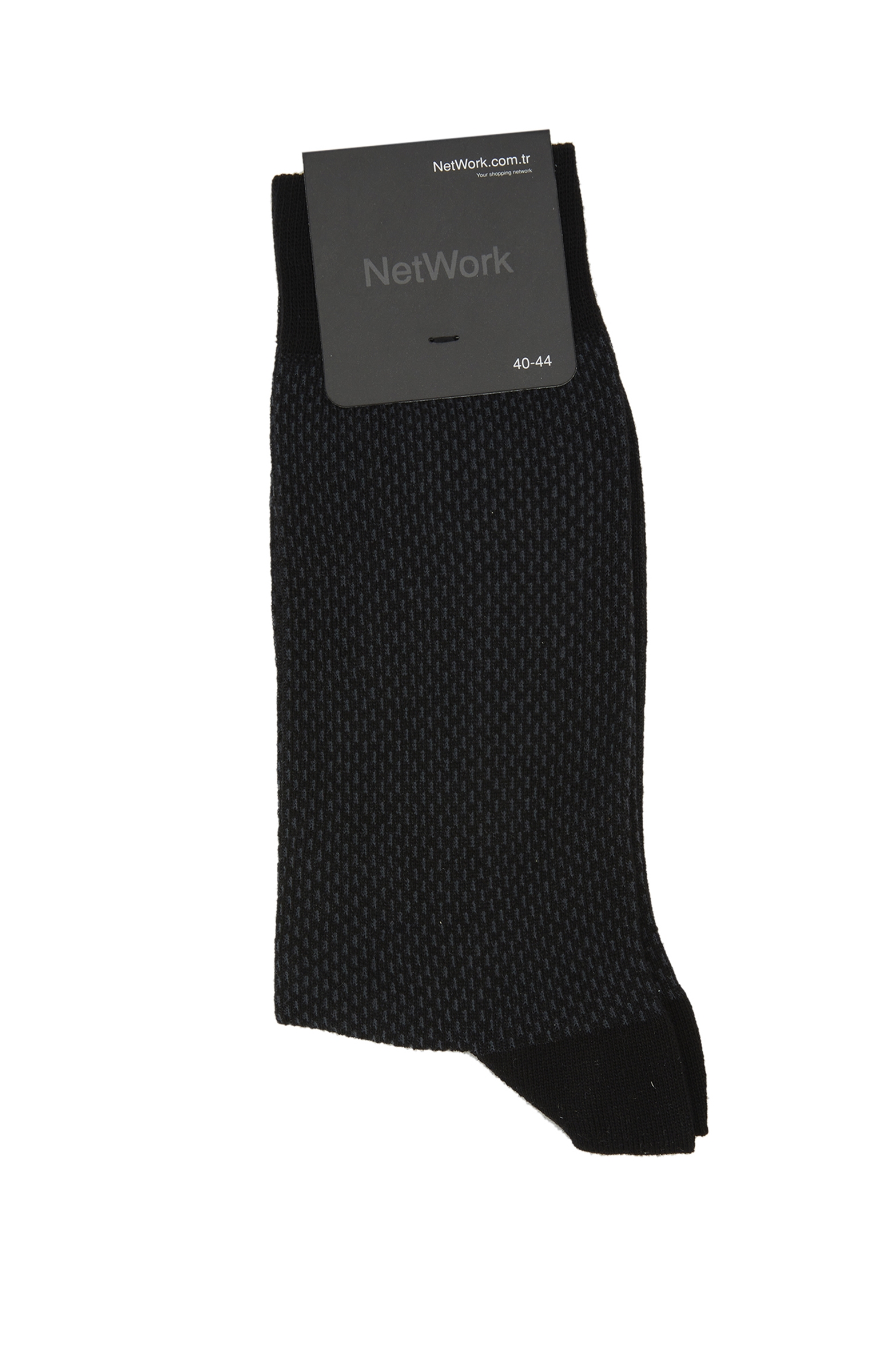 Antrasit Siyah Mikro Desenli Erkek Çorap