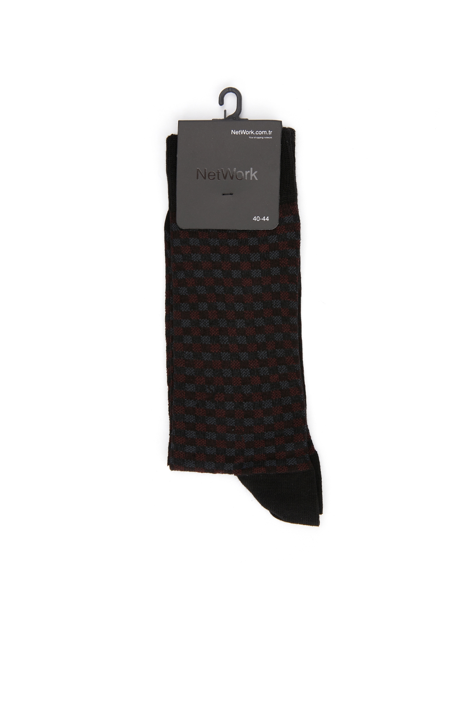 Siyah Antrasit Kareli Erkek Çorap