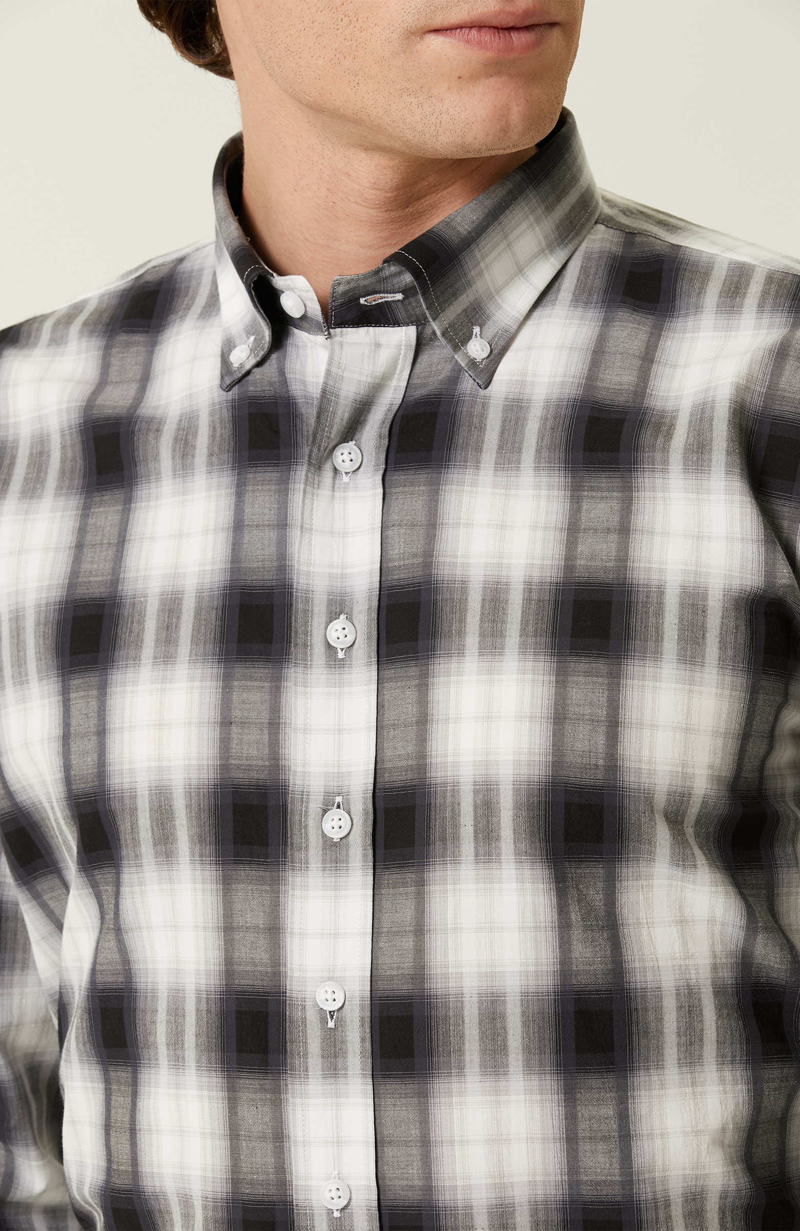 Slim Fit Siyah Beyaz Gömlek