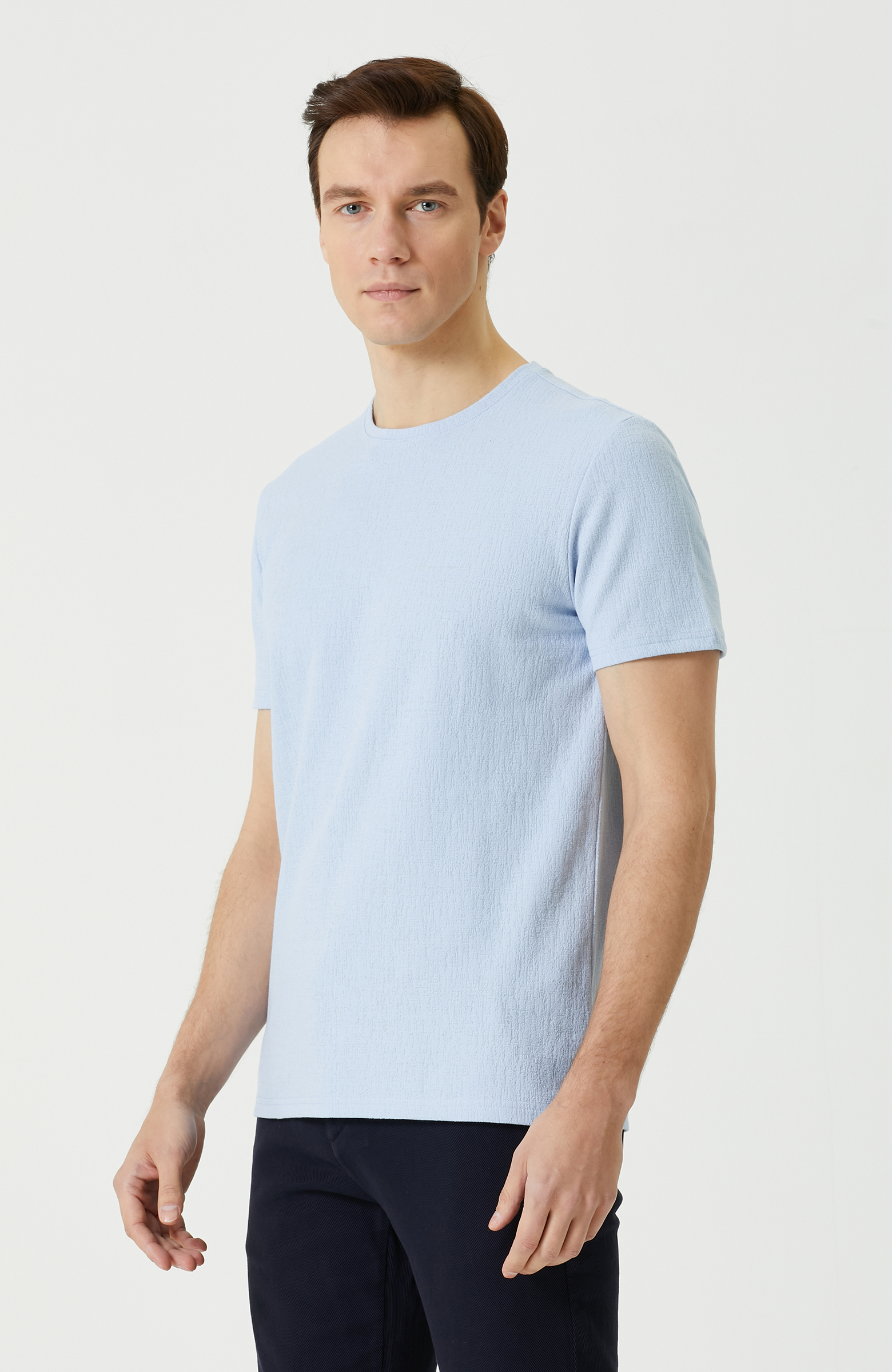 Slim Fit Mavi T-shirt - 3