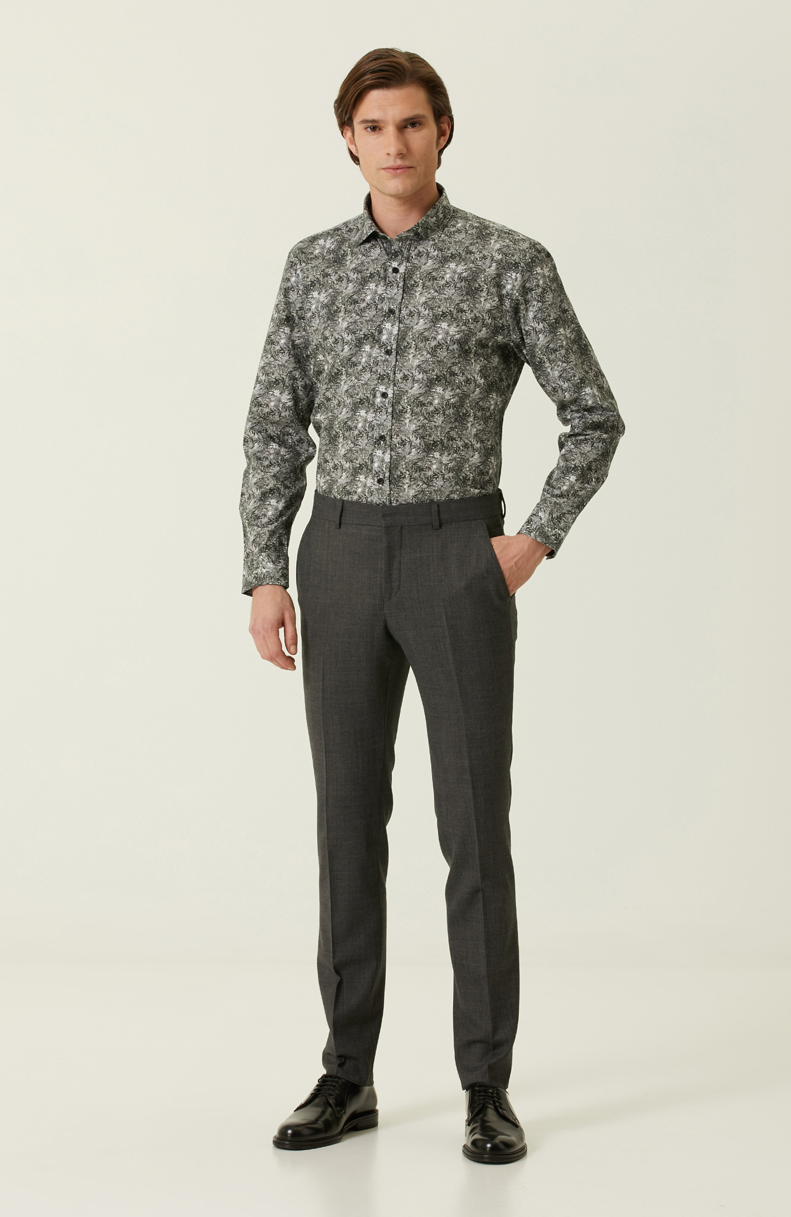 Slim Fit Haki Gömlek