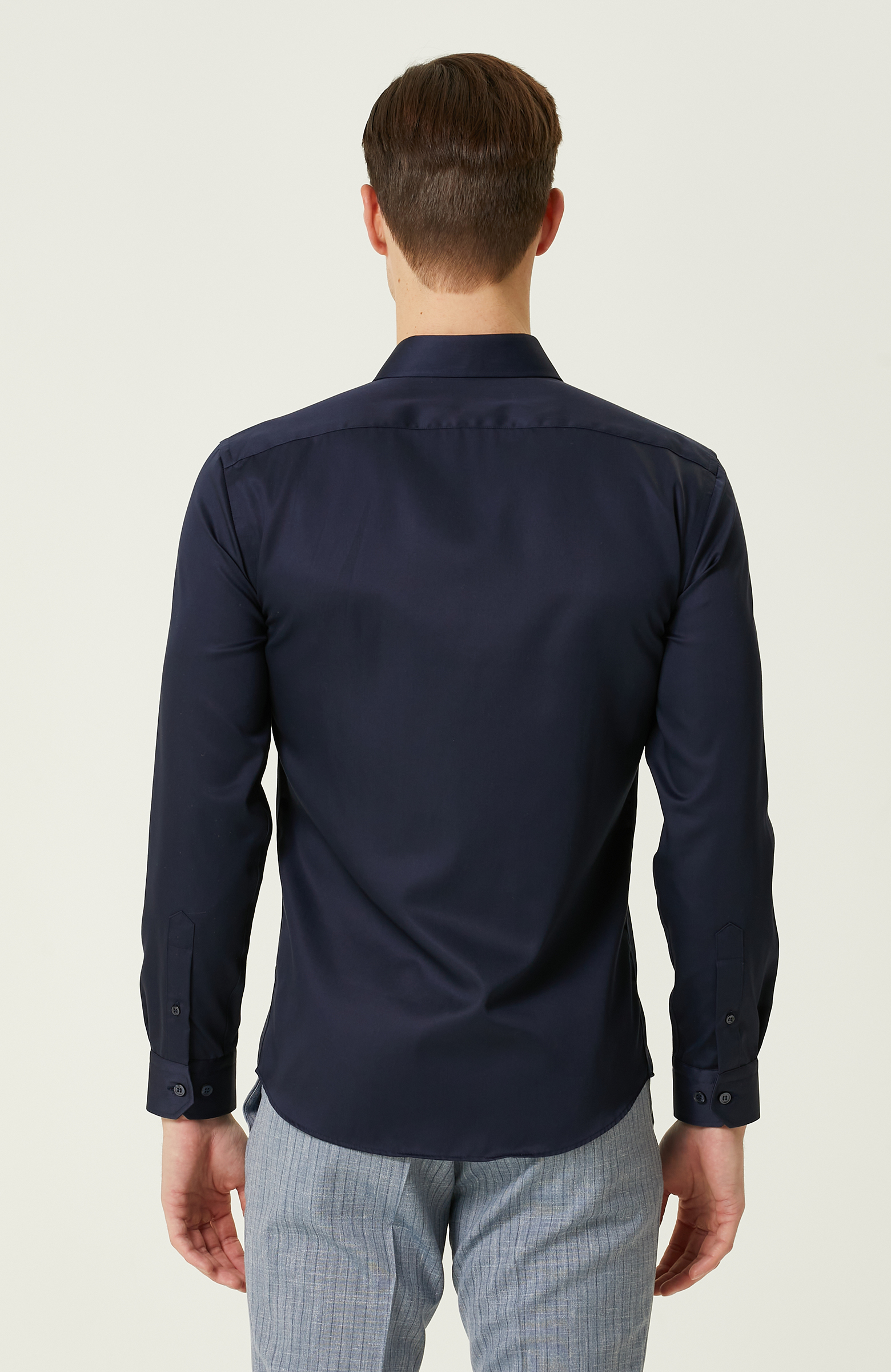 Lacivert Non-Iron Gömlek