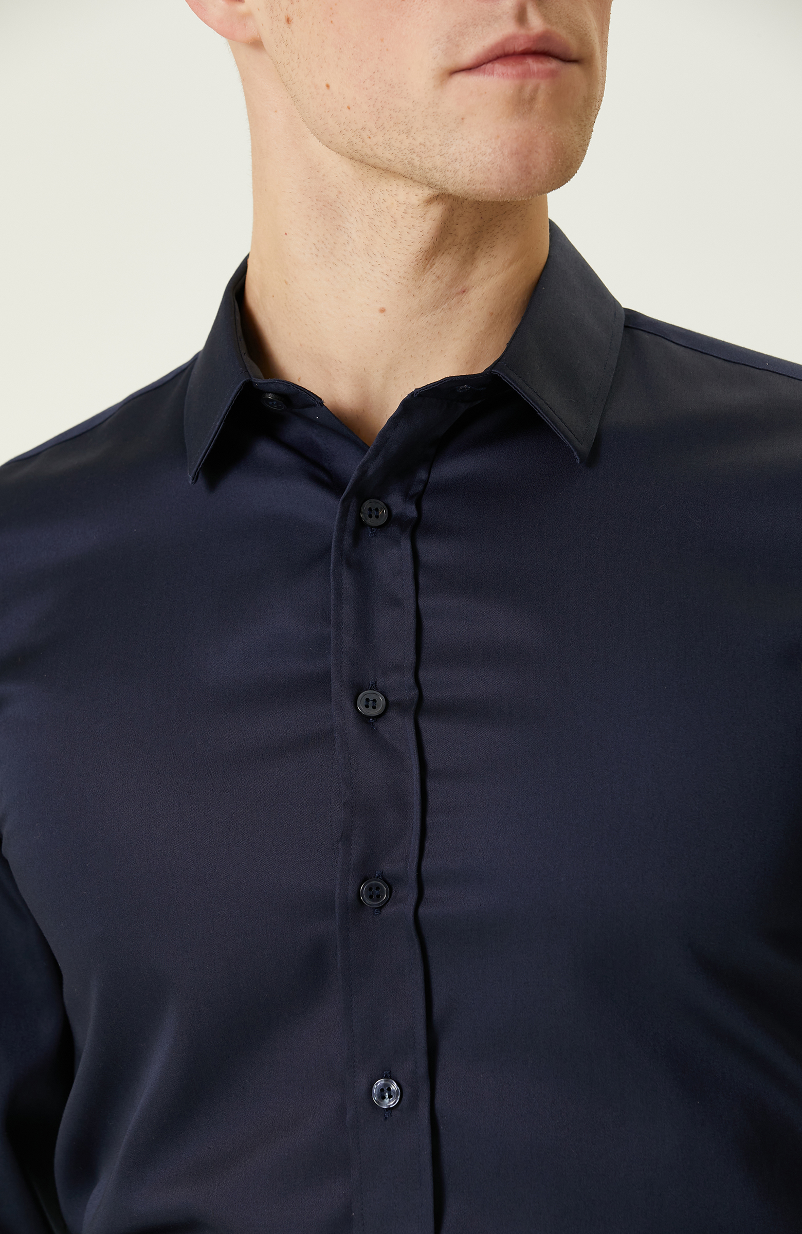 Lacivert Non-Iron Gömlek