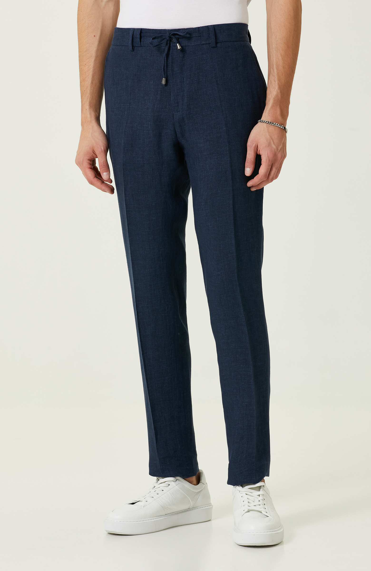 Lacivert Keten Jogger Pantolon