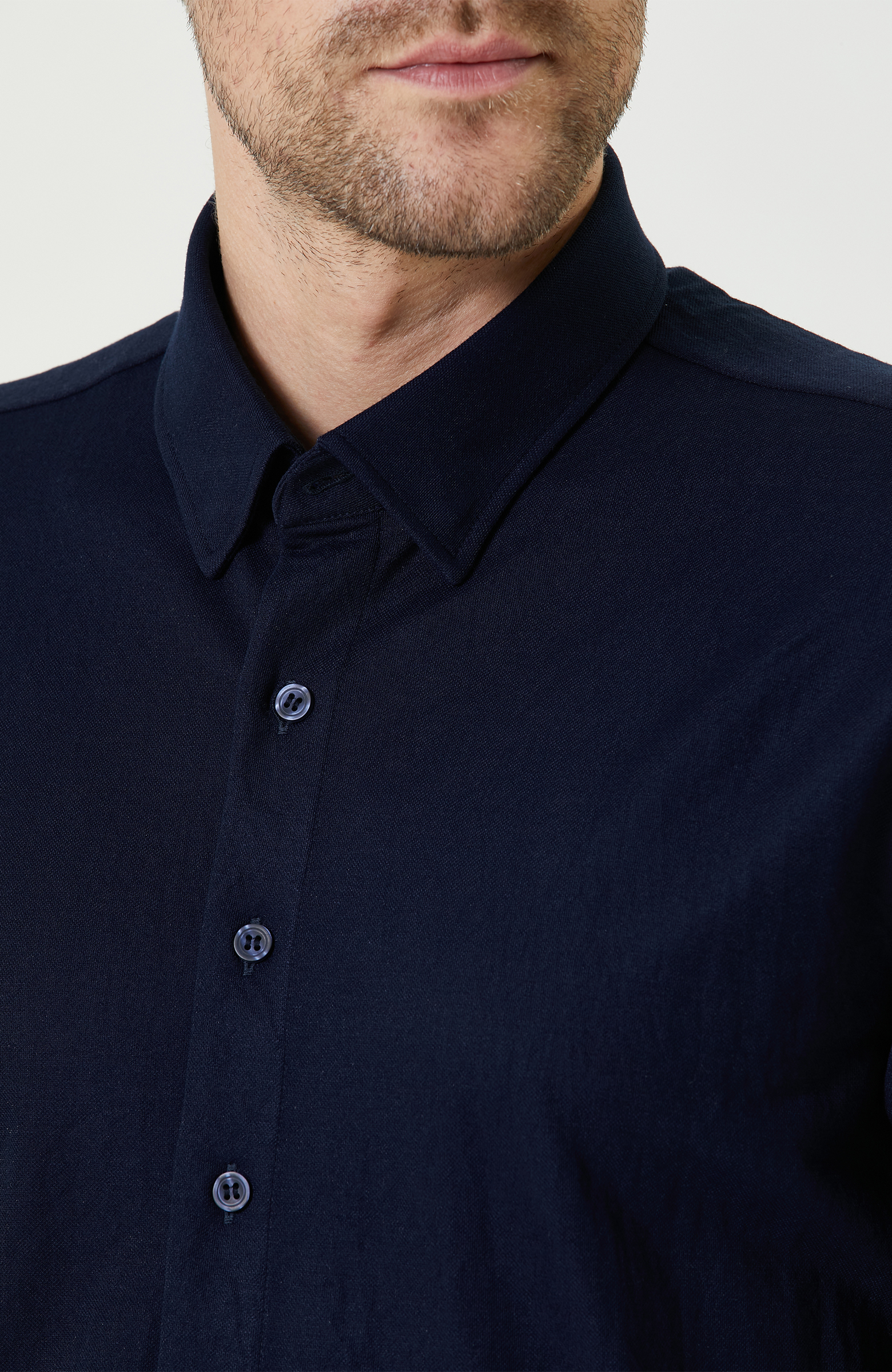 Lacivert Uzun Kollu Gömlek