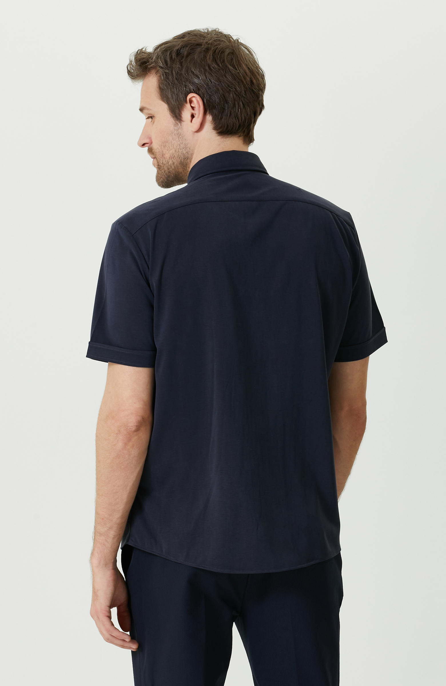 Lacivert Kısa Kollu Gömlek