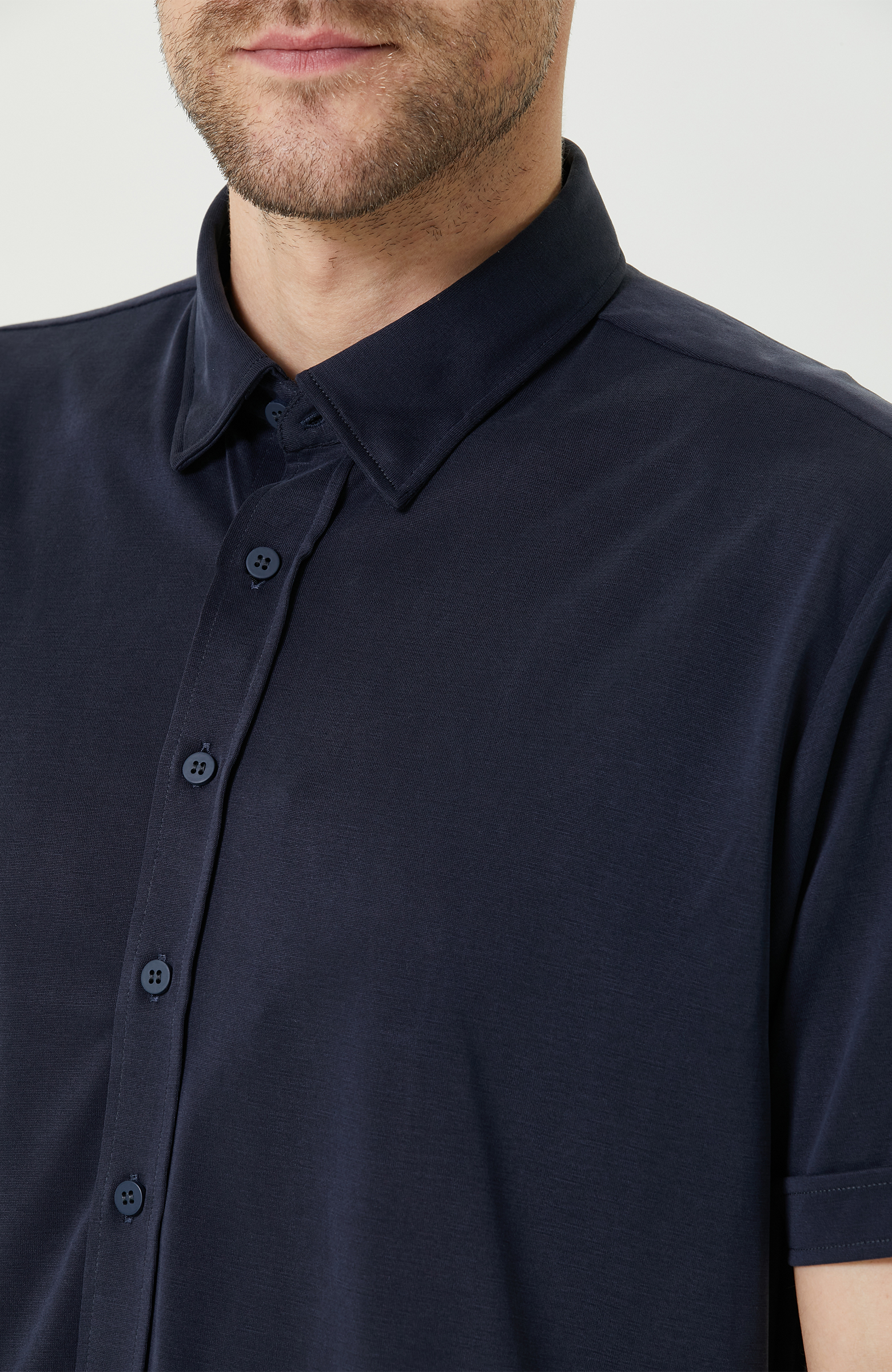 Lacivert Kısa Kollu Gömlek