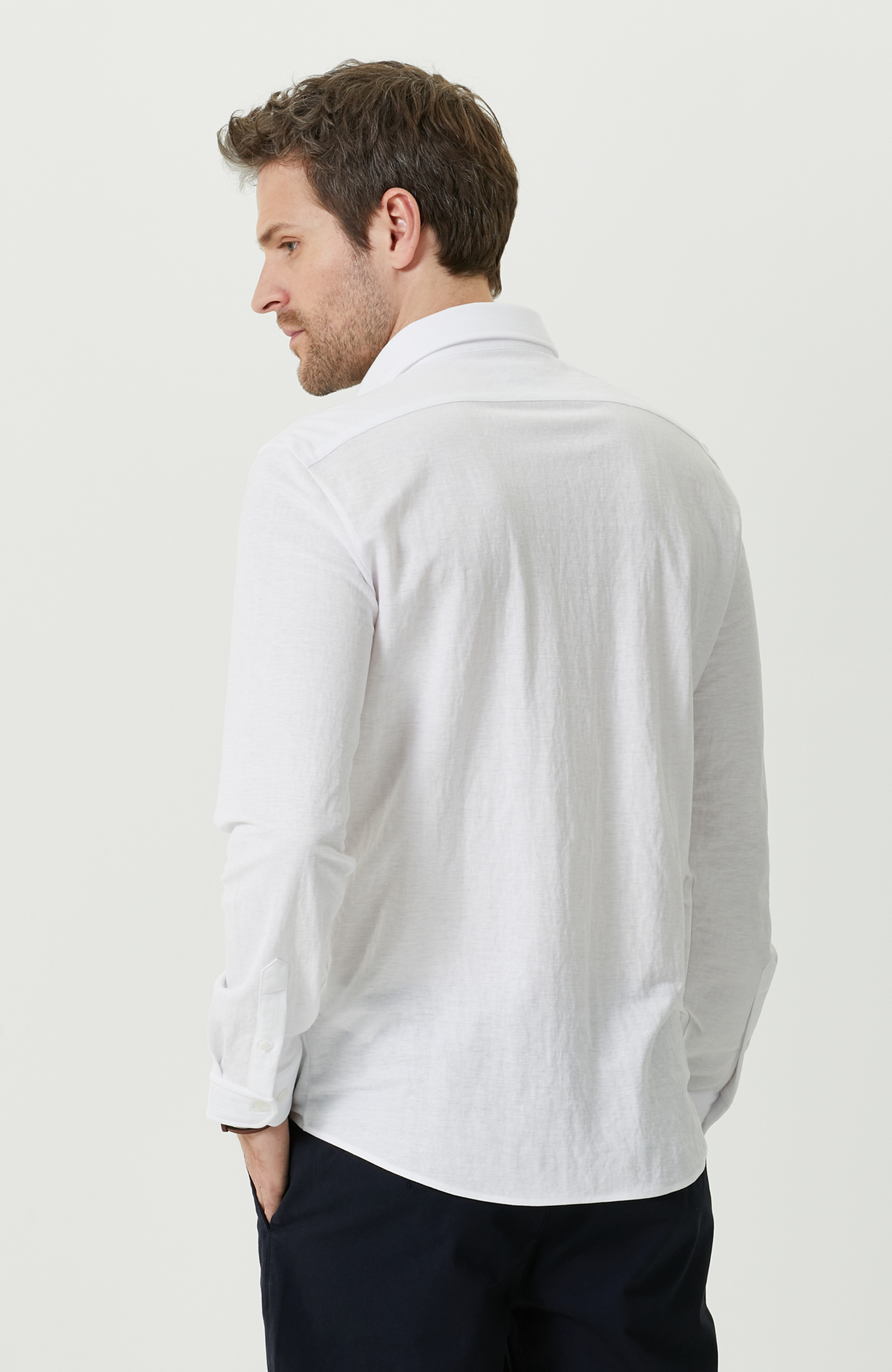 Beyaz Uzun Kollu Gömlek