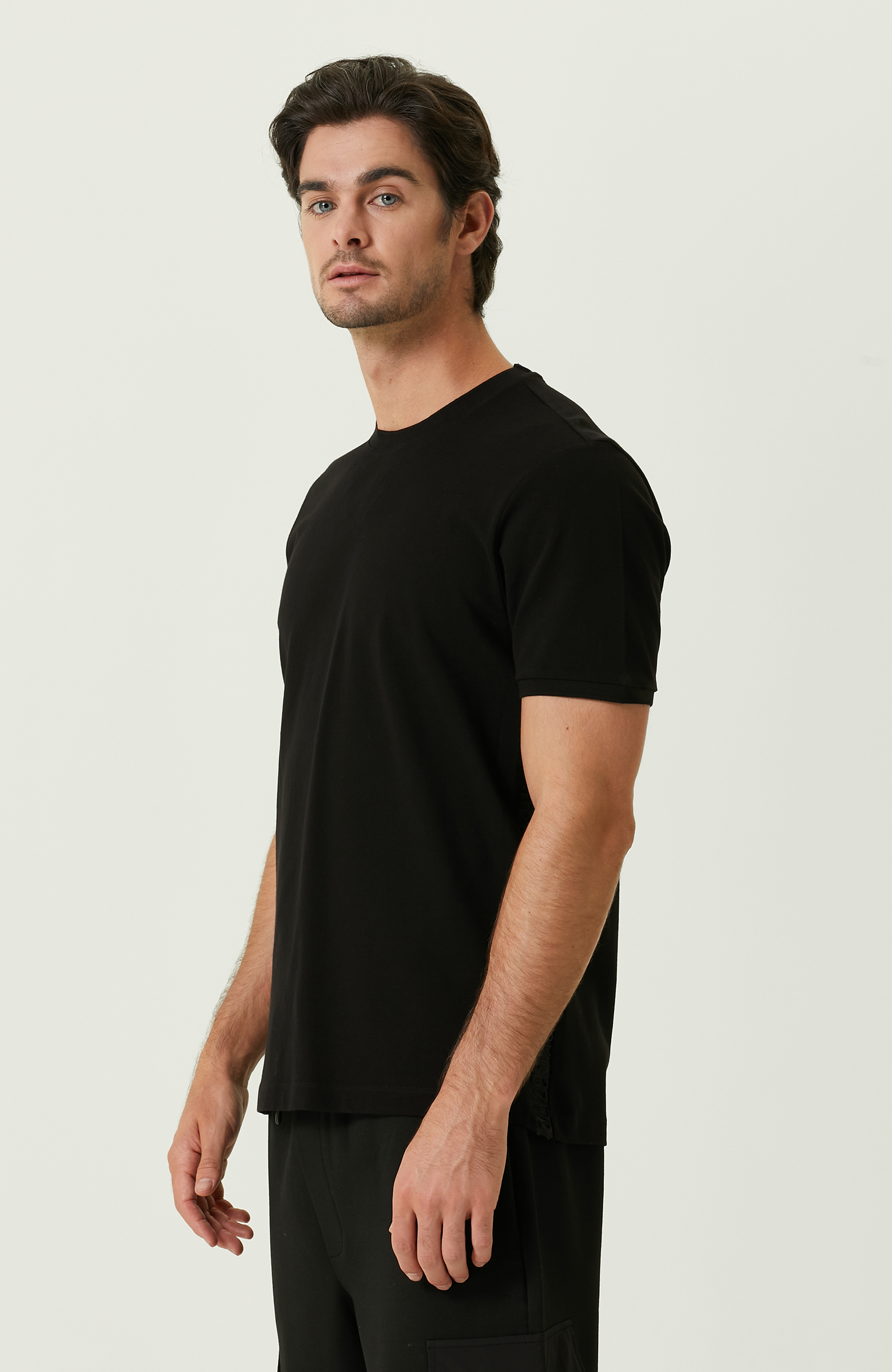 Slim Fit Siyah Pike T-shirt - 3