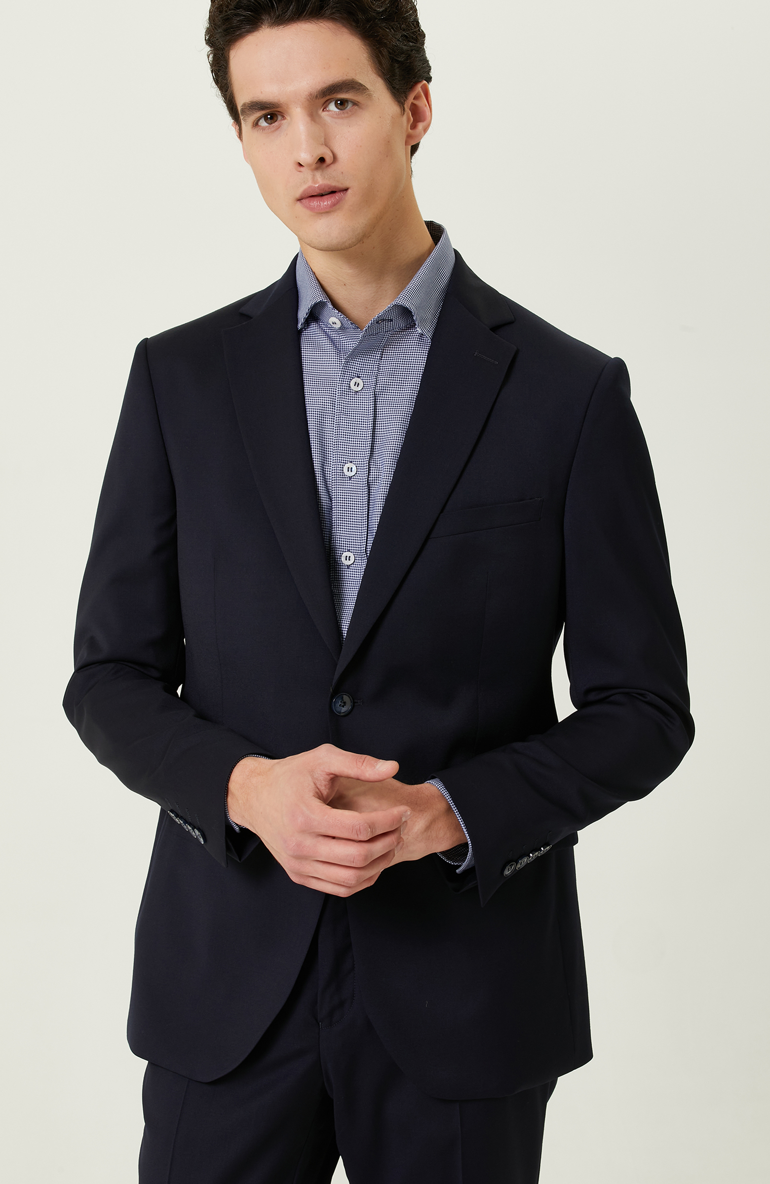 Loro Piana Kumaşıyla Üretilmiş Limited  Lacivert Yün Takım Elbise