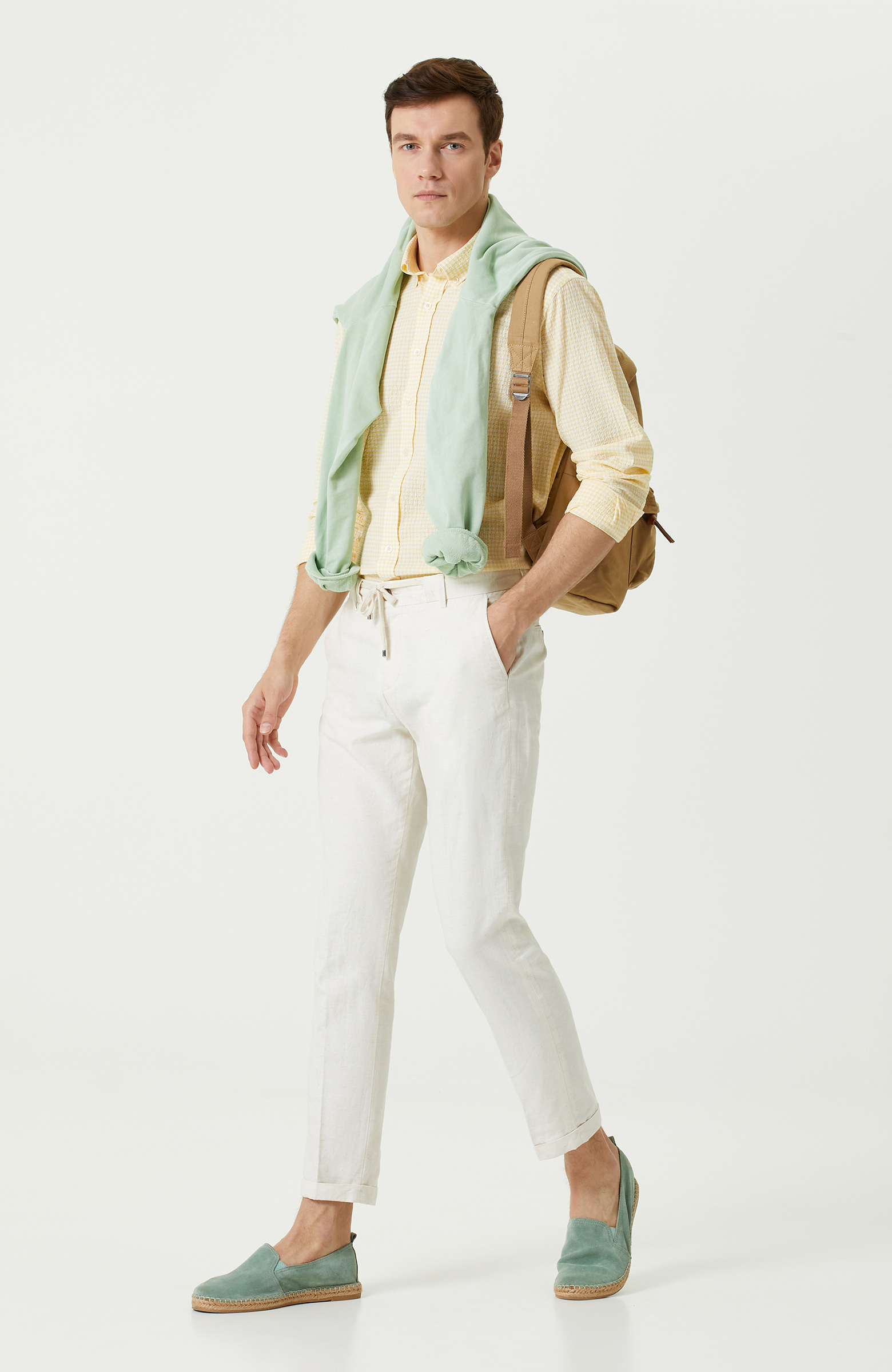Slim Fit Sarı Gömlek