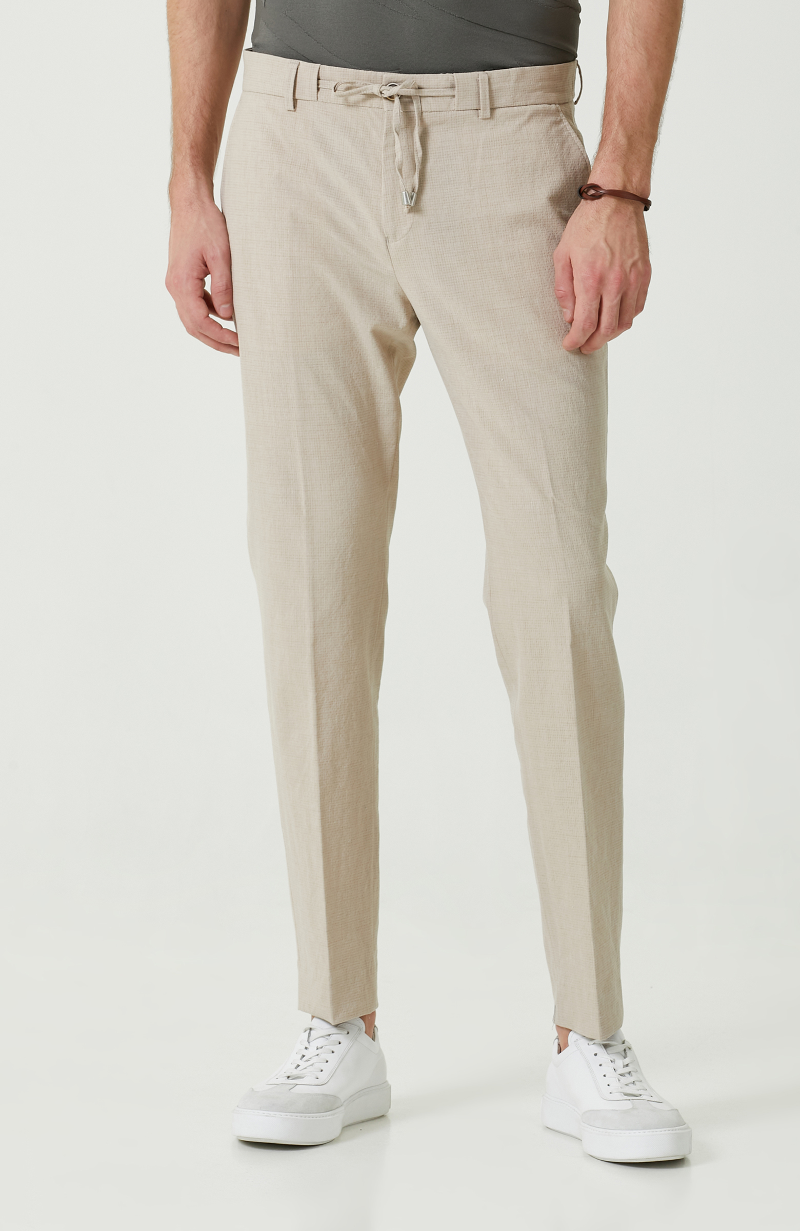 Bej Düz Paça Jogger Pantolon