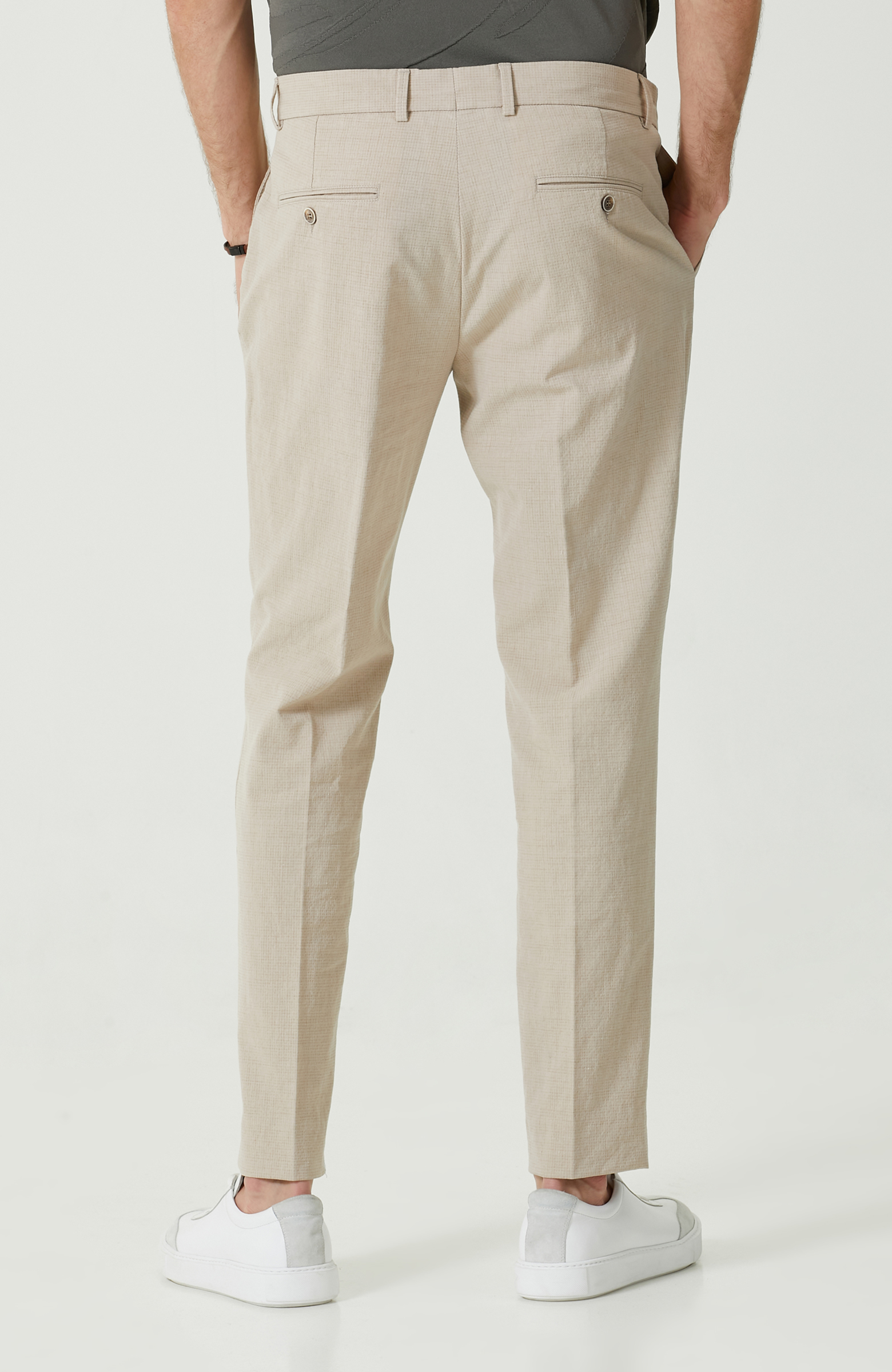 Bej Düz Paça Jogger Pantolon