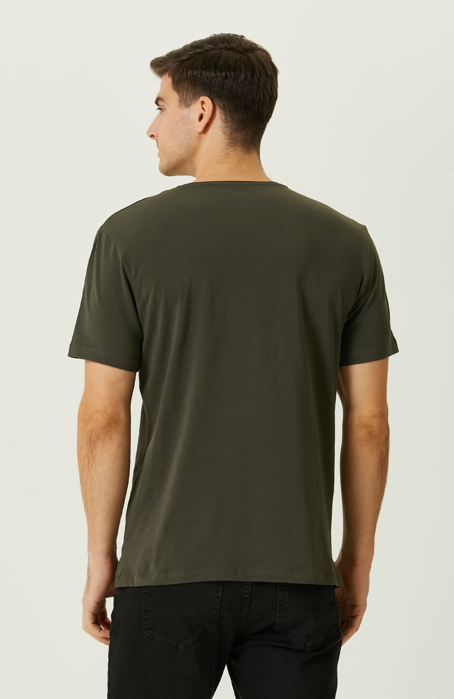 Haki Kısa Kollu T-shirt