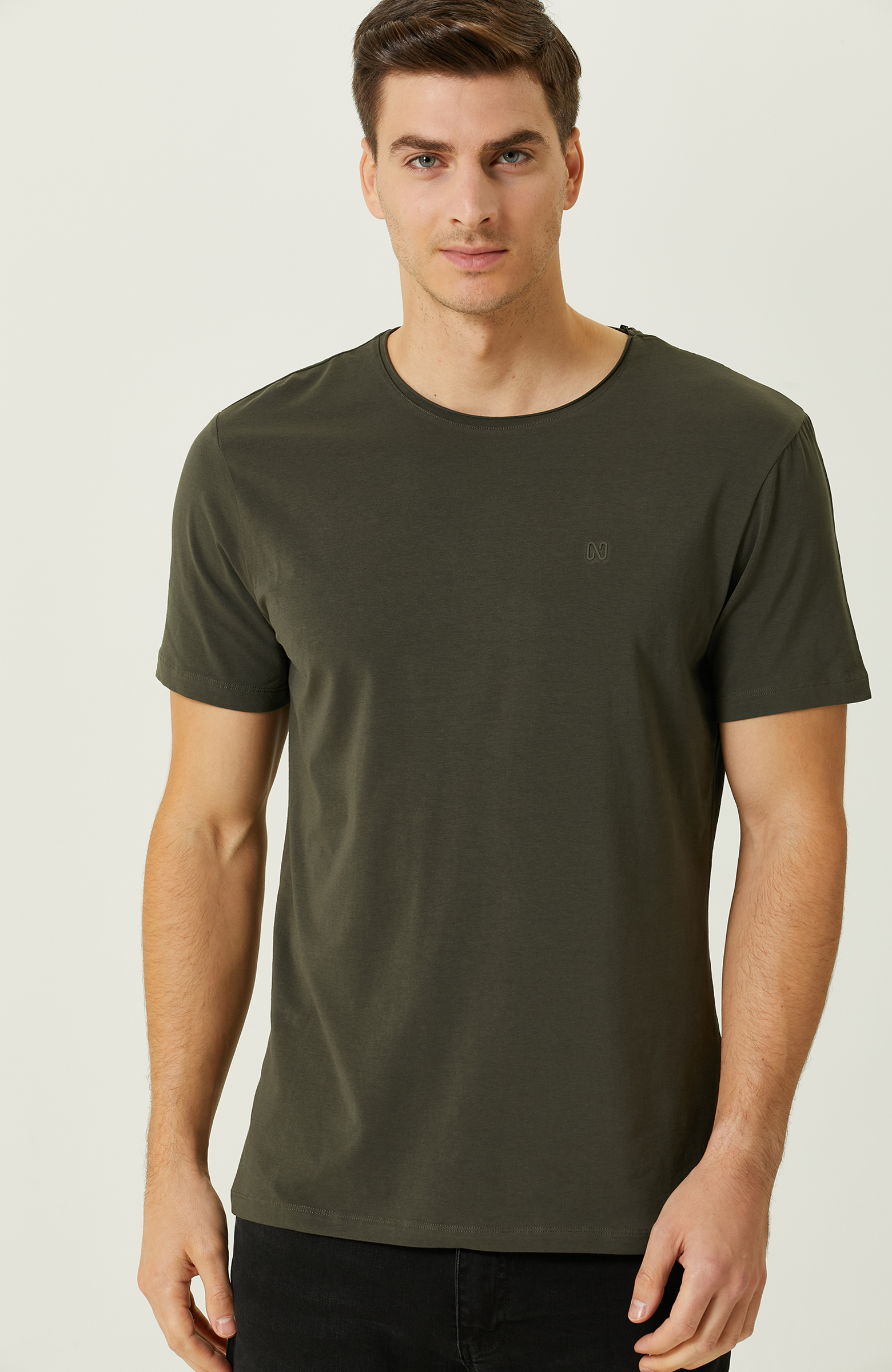 Haki Kısa Kollu T-shirt