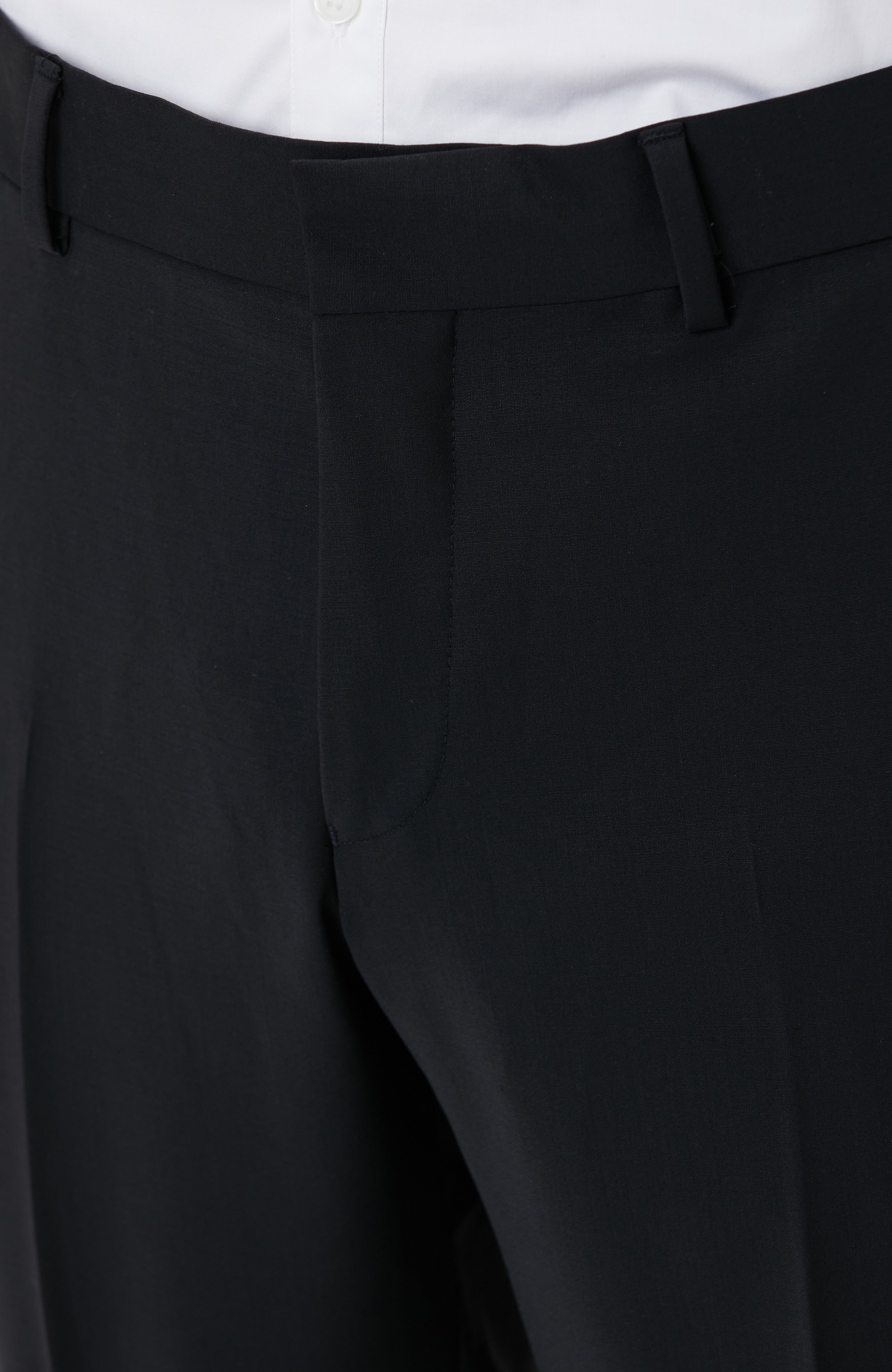 Siyah Yün Karışımlı Smokin Takım Elbise