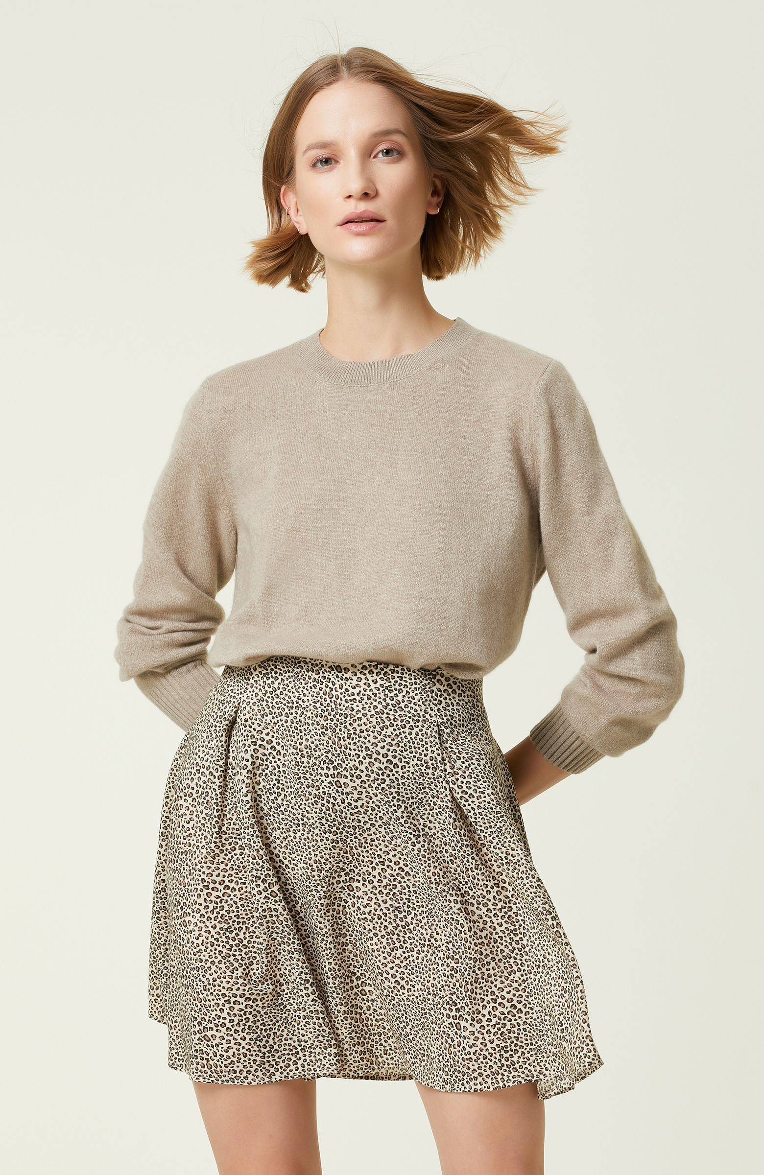 Limited Bej Melanj Kaşmir Kazak