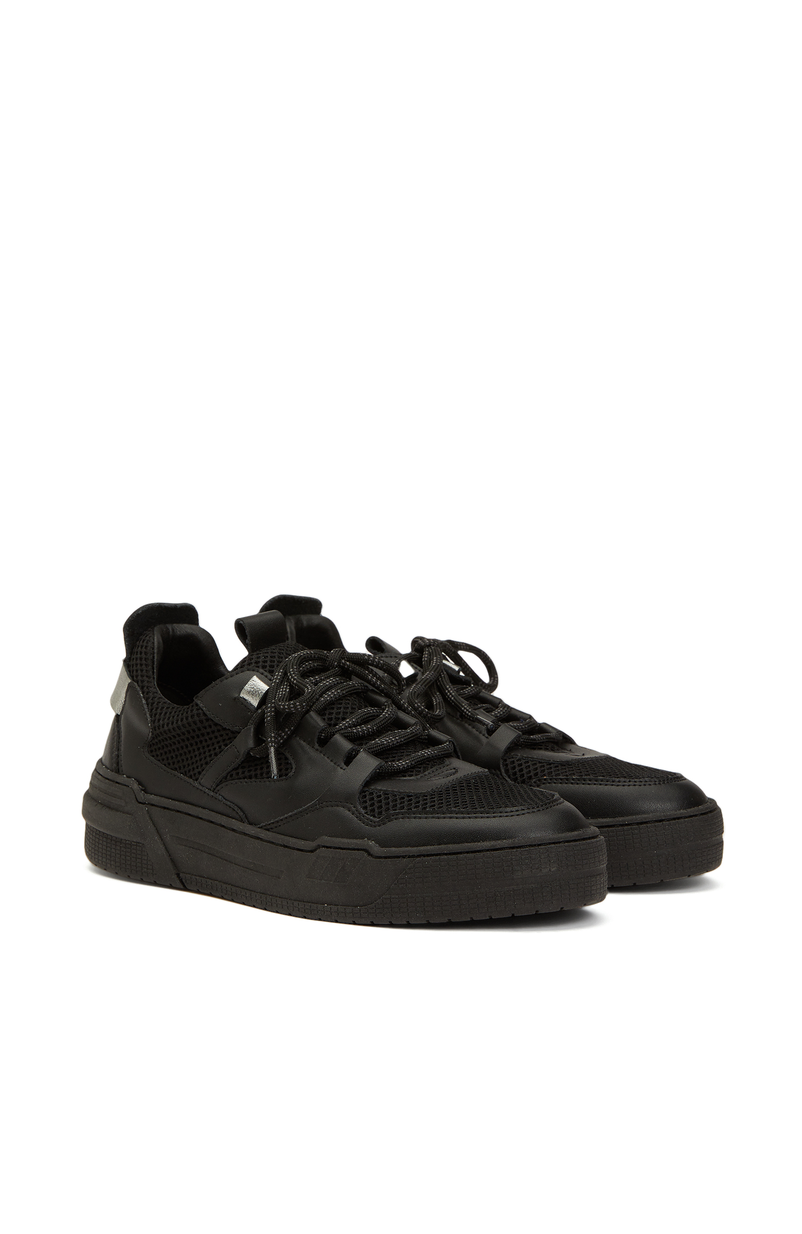 Siyah Kadın Deri Sneaker