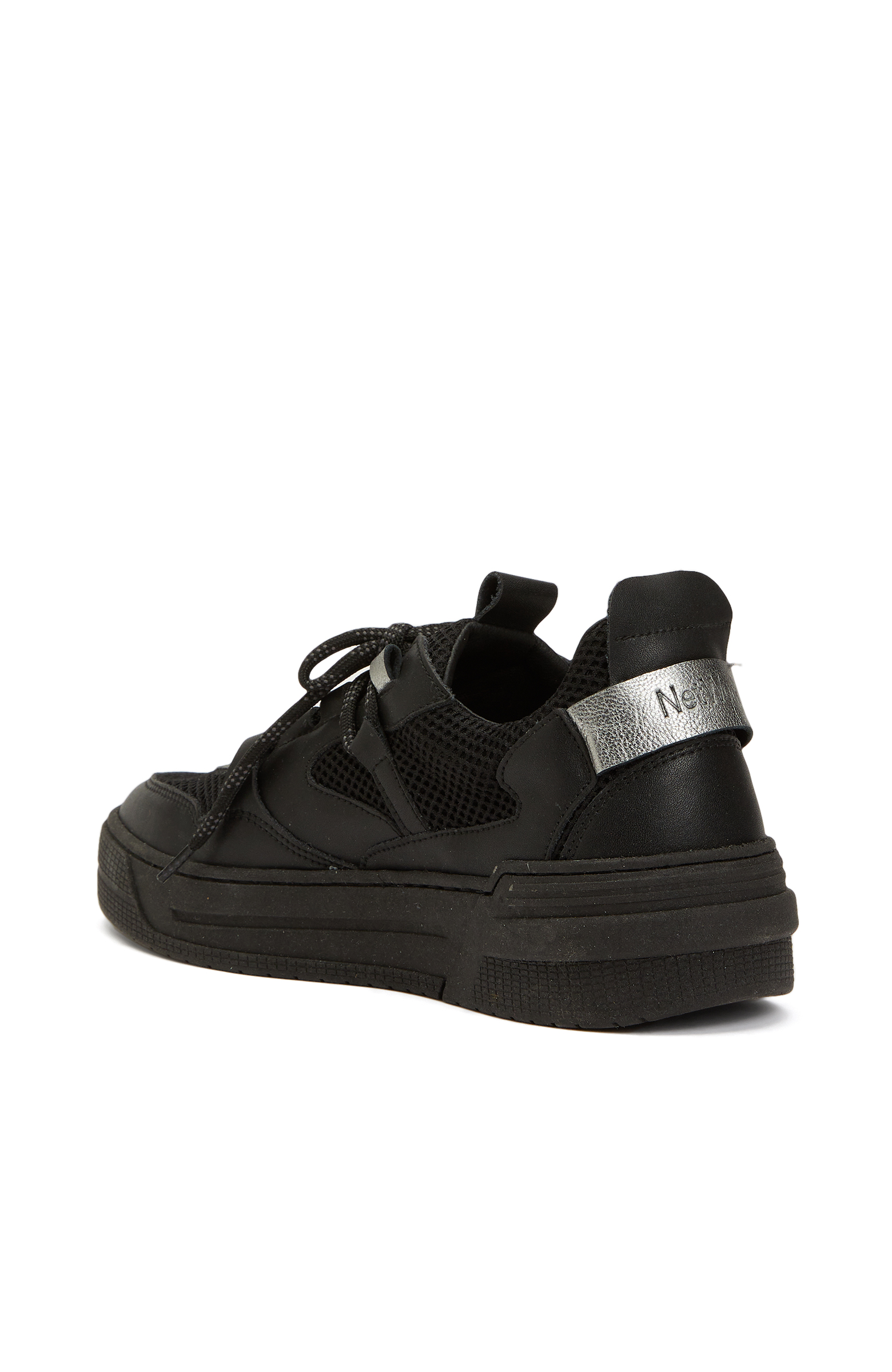 Siyah Kadın Deri Sneaker