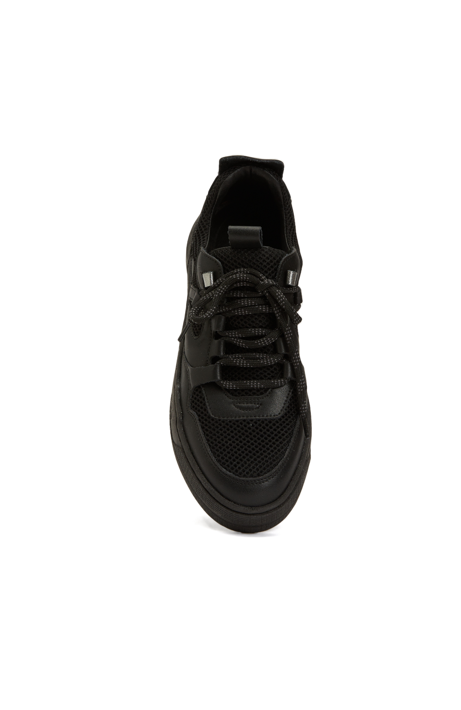 Siyah Kadın Deri Sneaker
