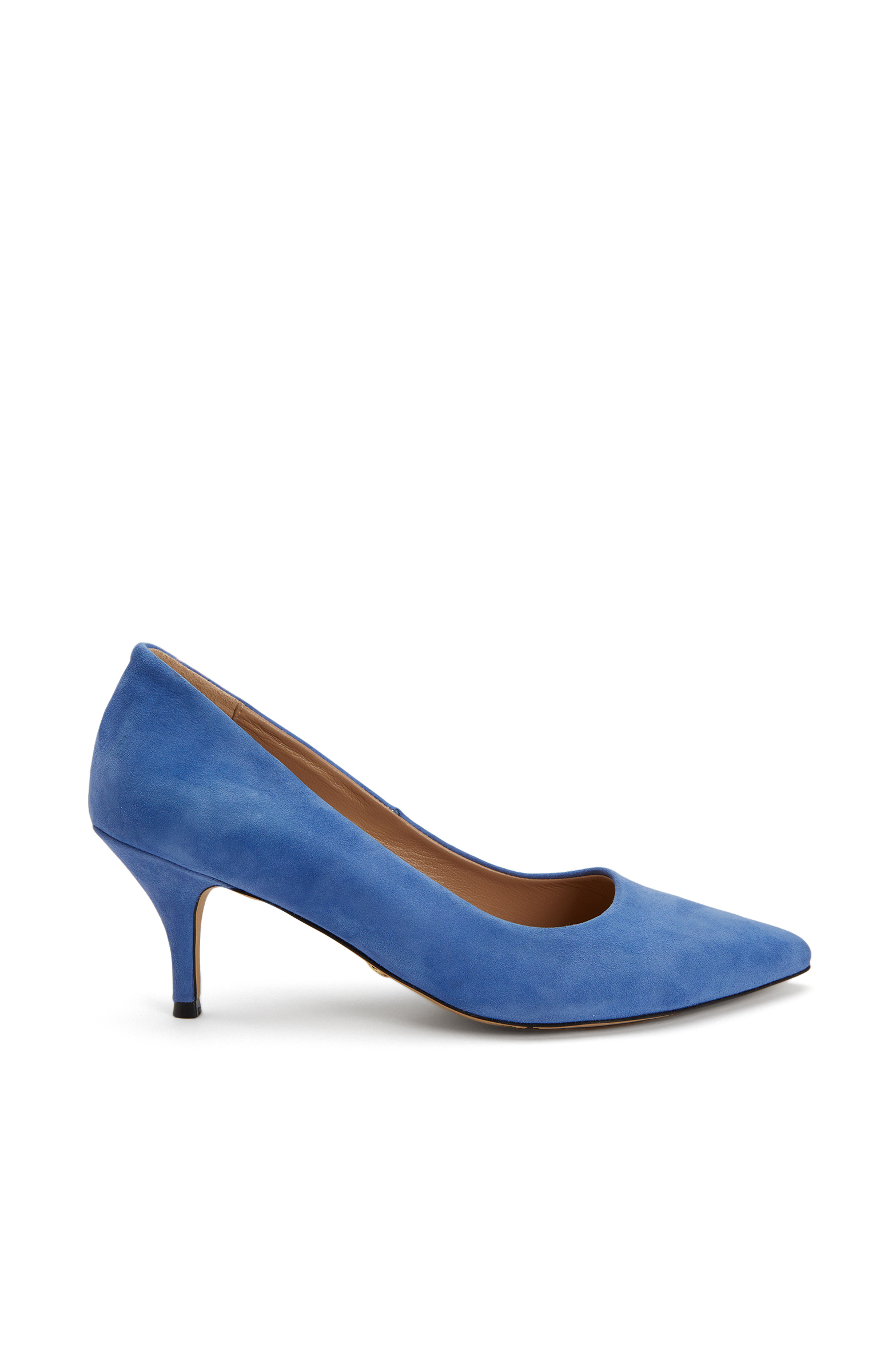 Mavi Süet Topuklu Ayakkabı -1