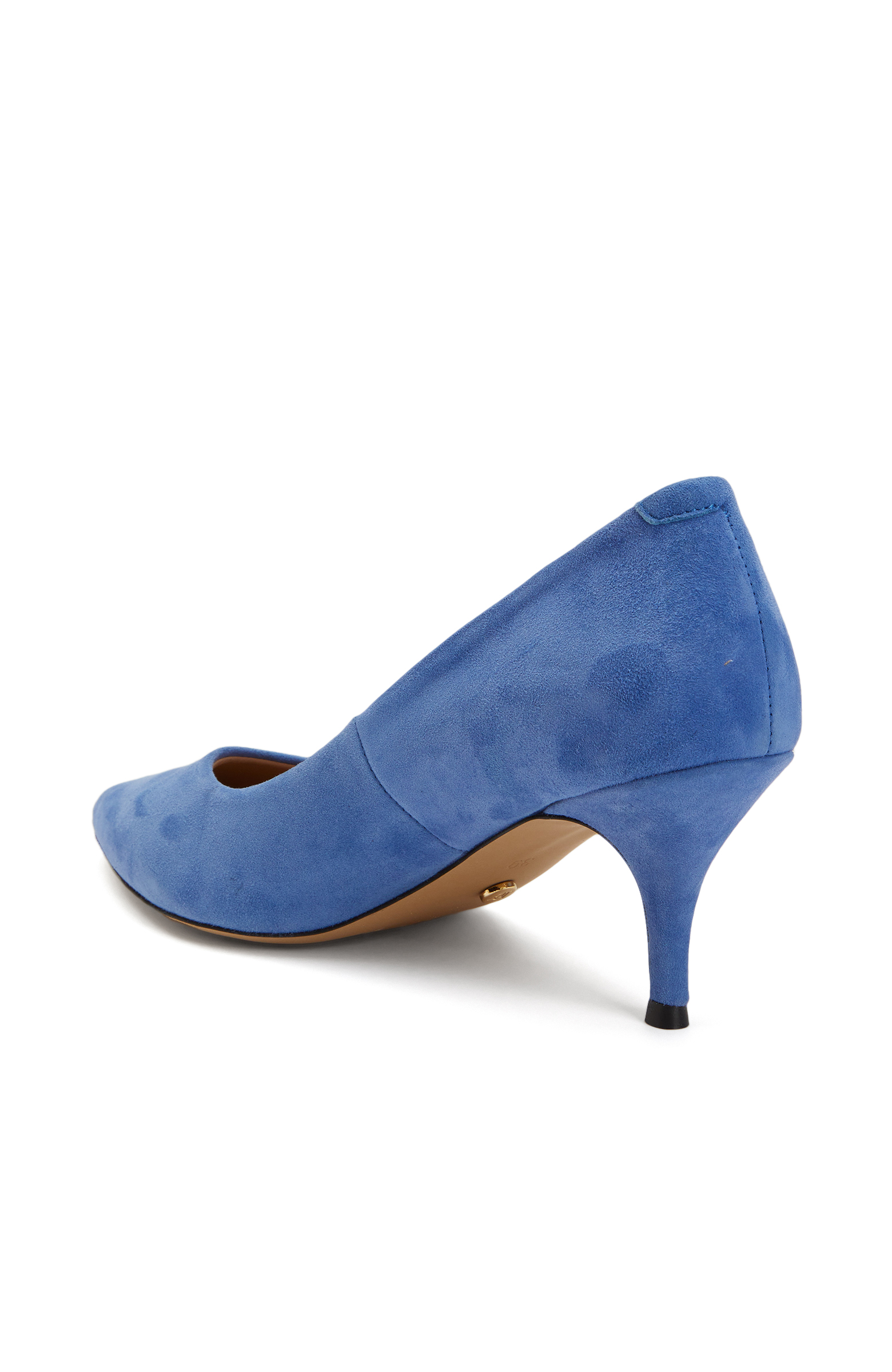 Mavi Süet Topuklu Ayakkabı -3