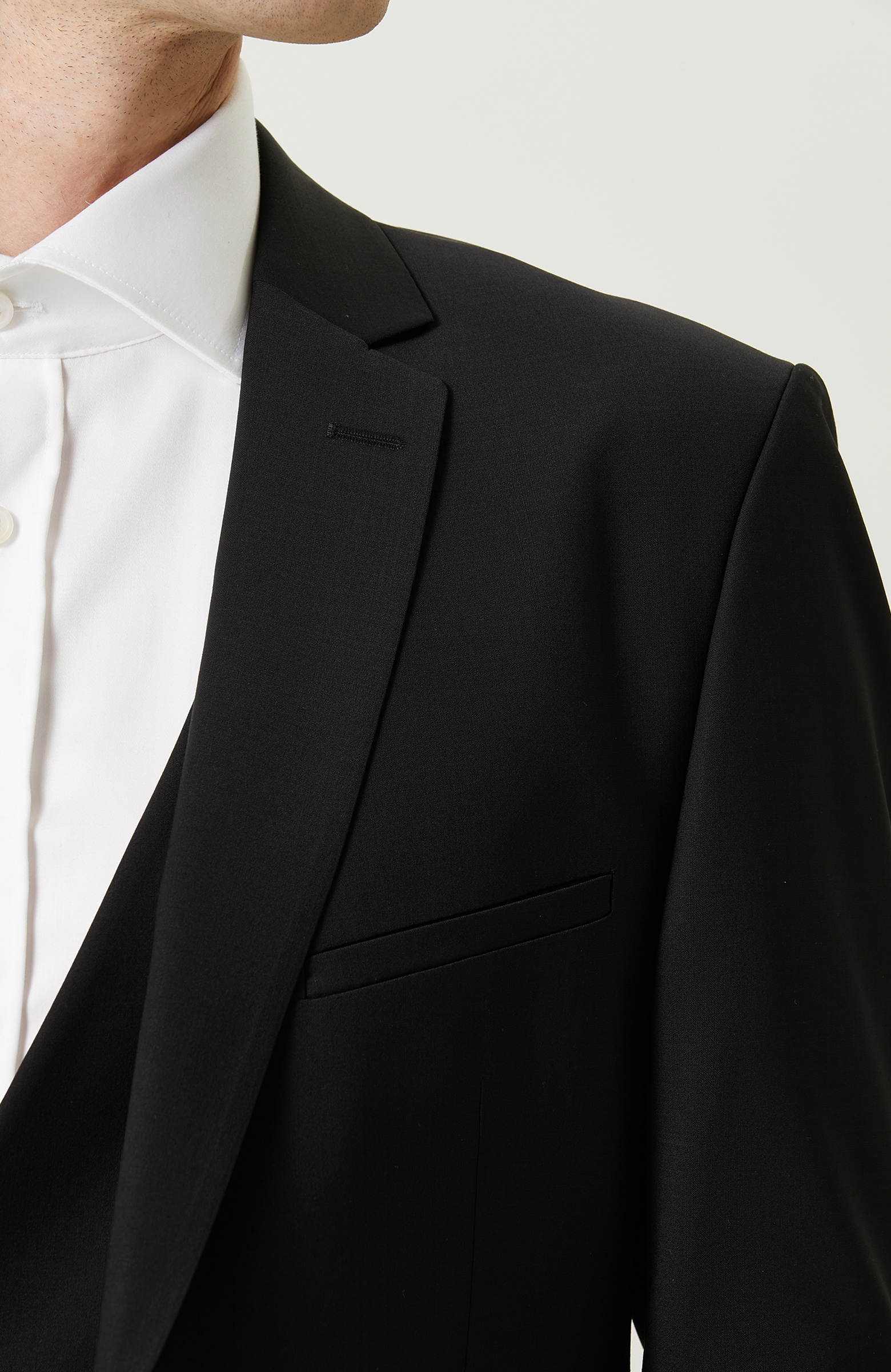 Siyah Yün Yelekli Takım Elbise