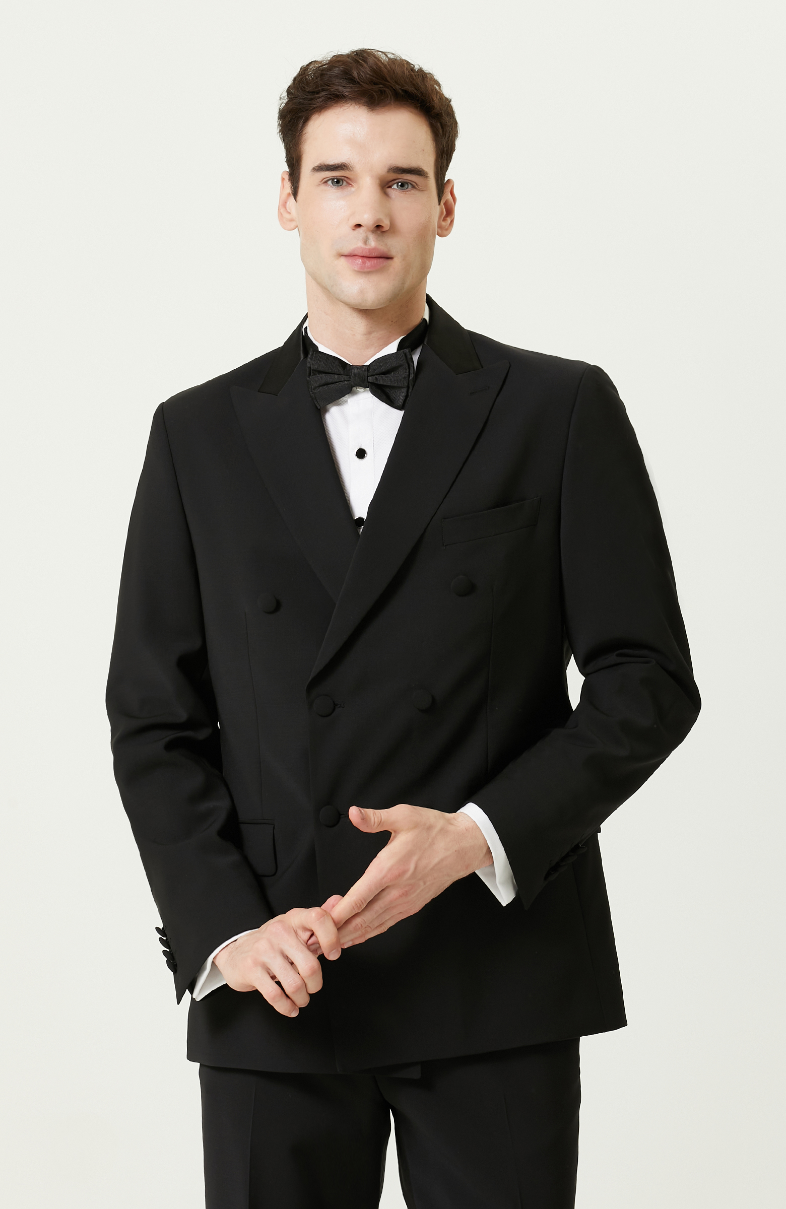 Siyah Yün Smokin Takım Elbise