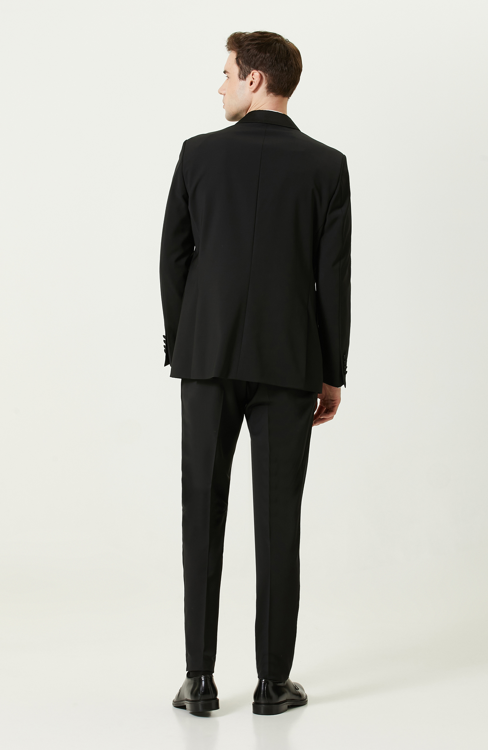 Siyah Yün Smokin Takım Elbise