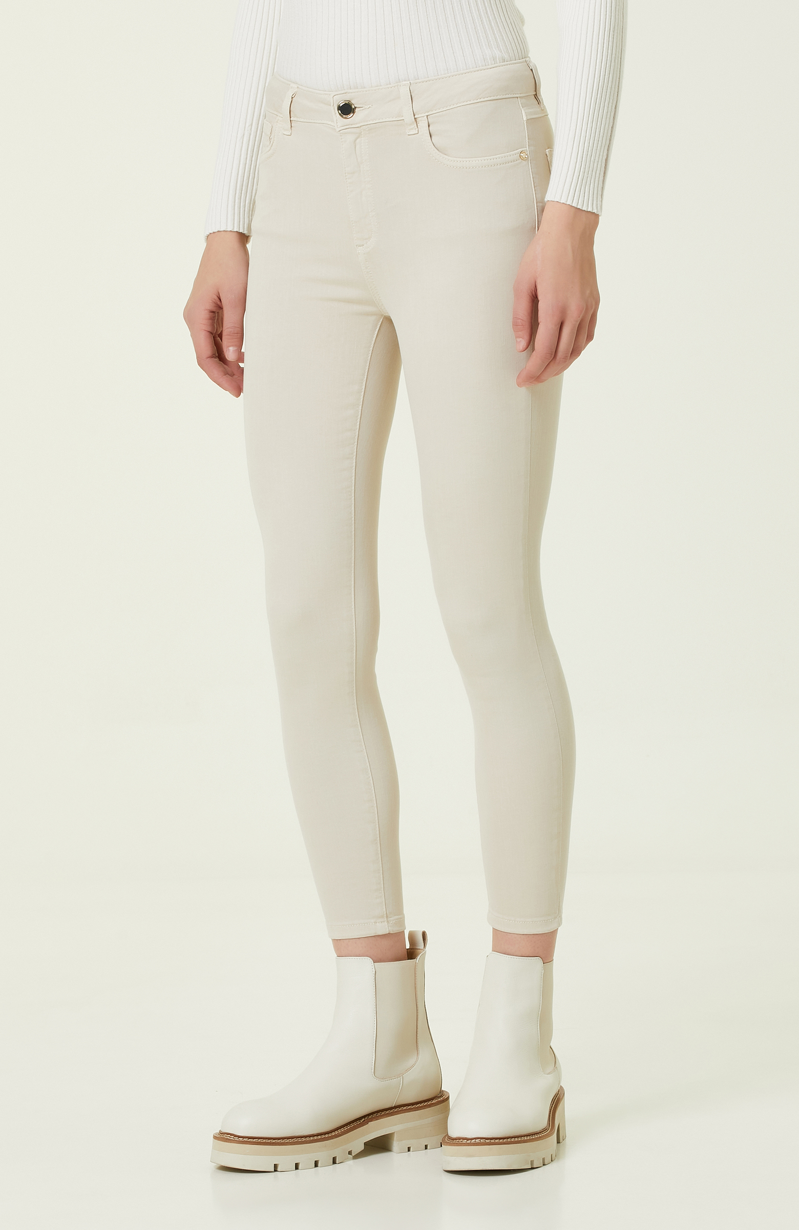 Bej Basic Casual Pantolon