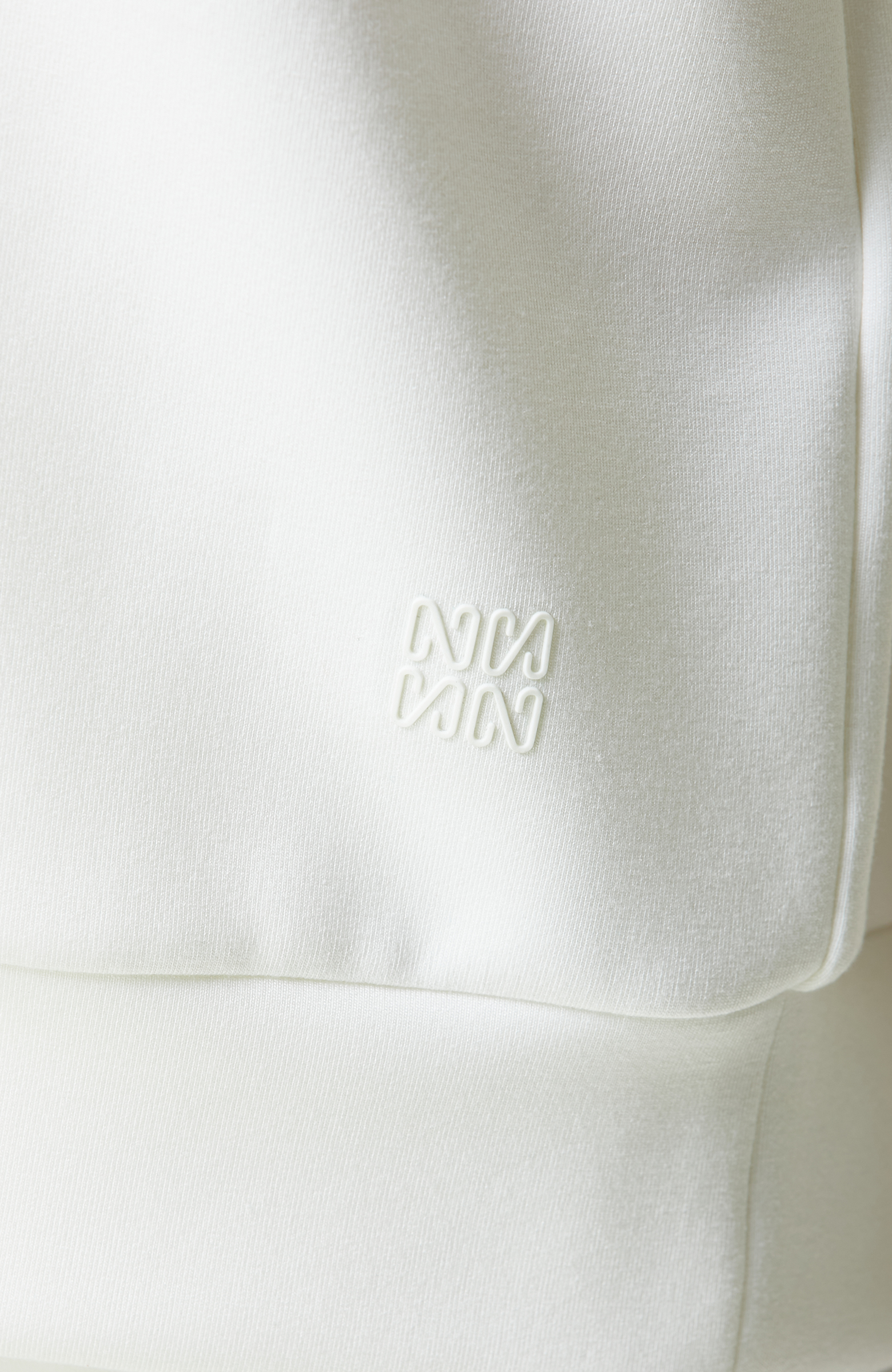 Ekru Kısa Kollu Kapüşonlu Sweatshirt