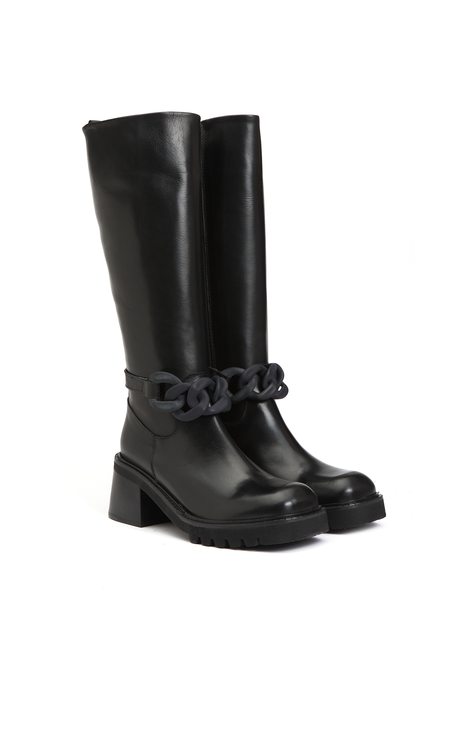 Siyah Kadın Deri Çizme