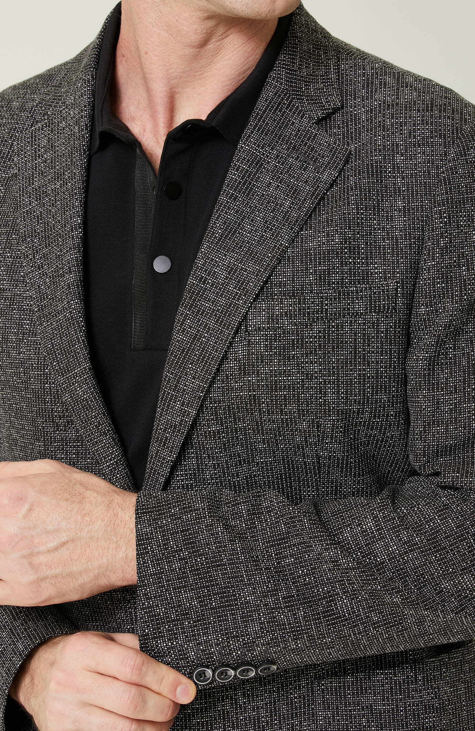 Mono Yaka Siyah Uzun Kollu Ceket