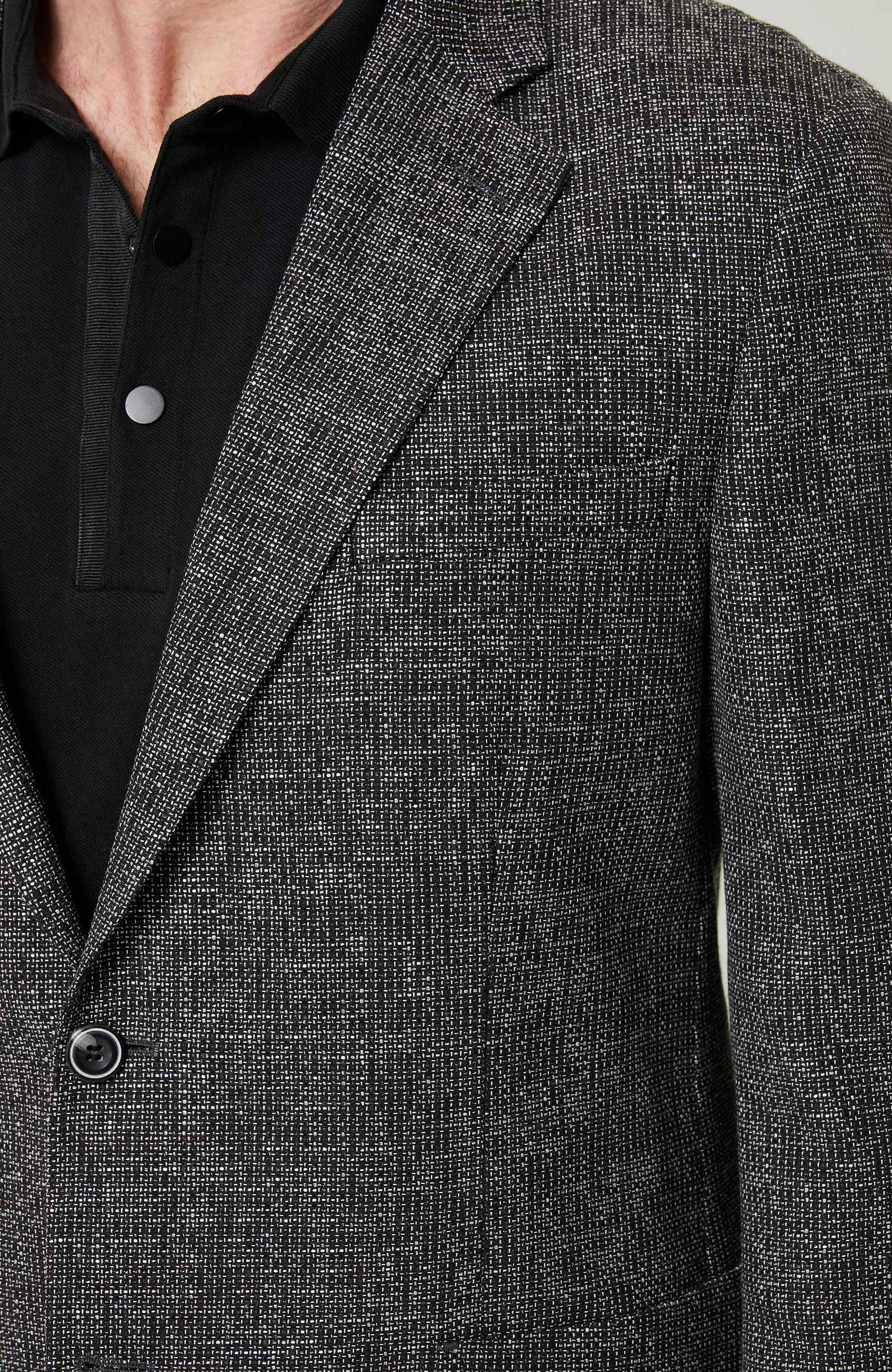 Mono Yaka Siyah Uzun Kollu Ceket