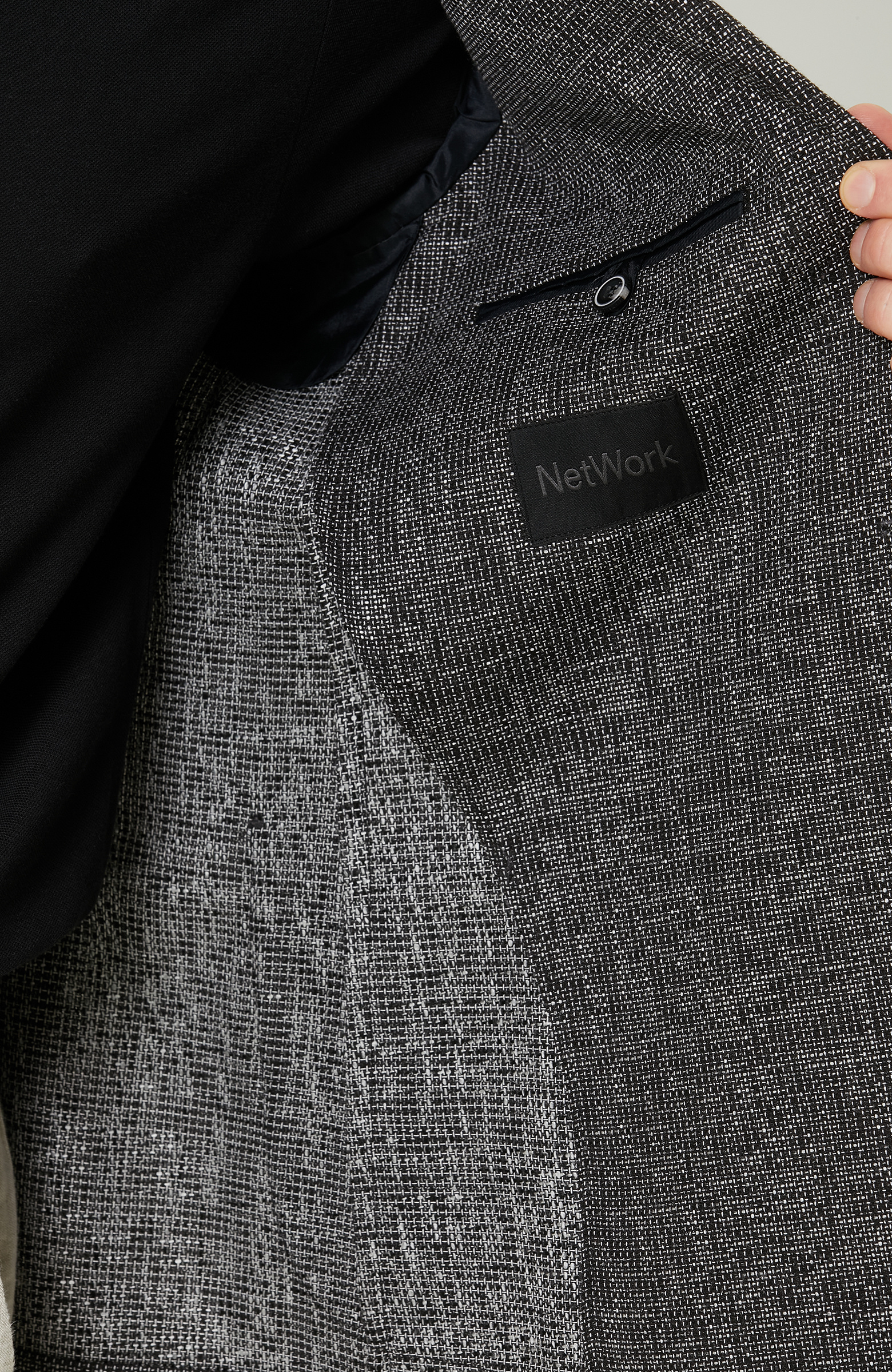 Mono Yaka Siyah Uzun Kollu Ceket