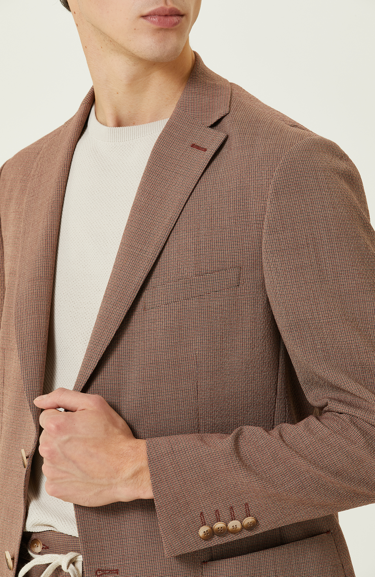 Turuncu Desenli Blazer Ceket