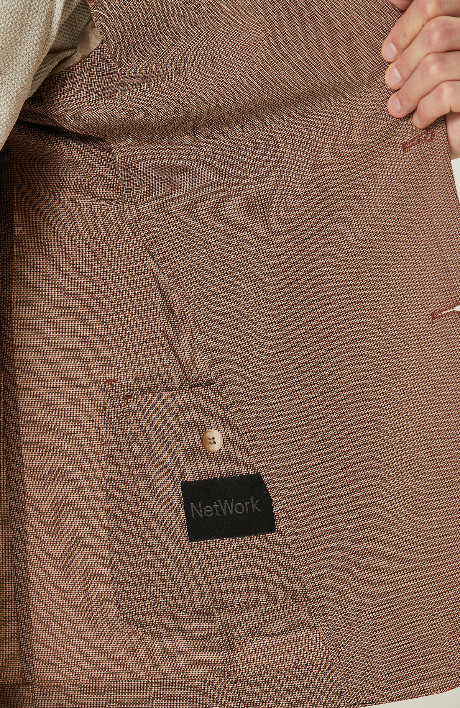 Turuncu Desenli Blazer Ceket